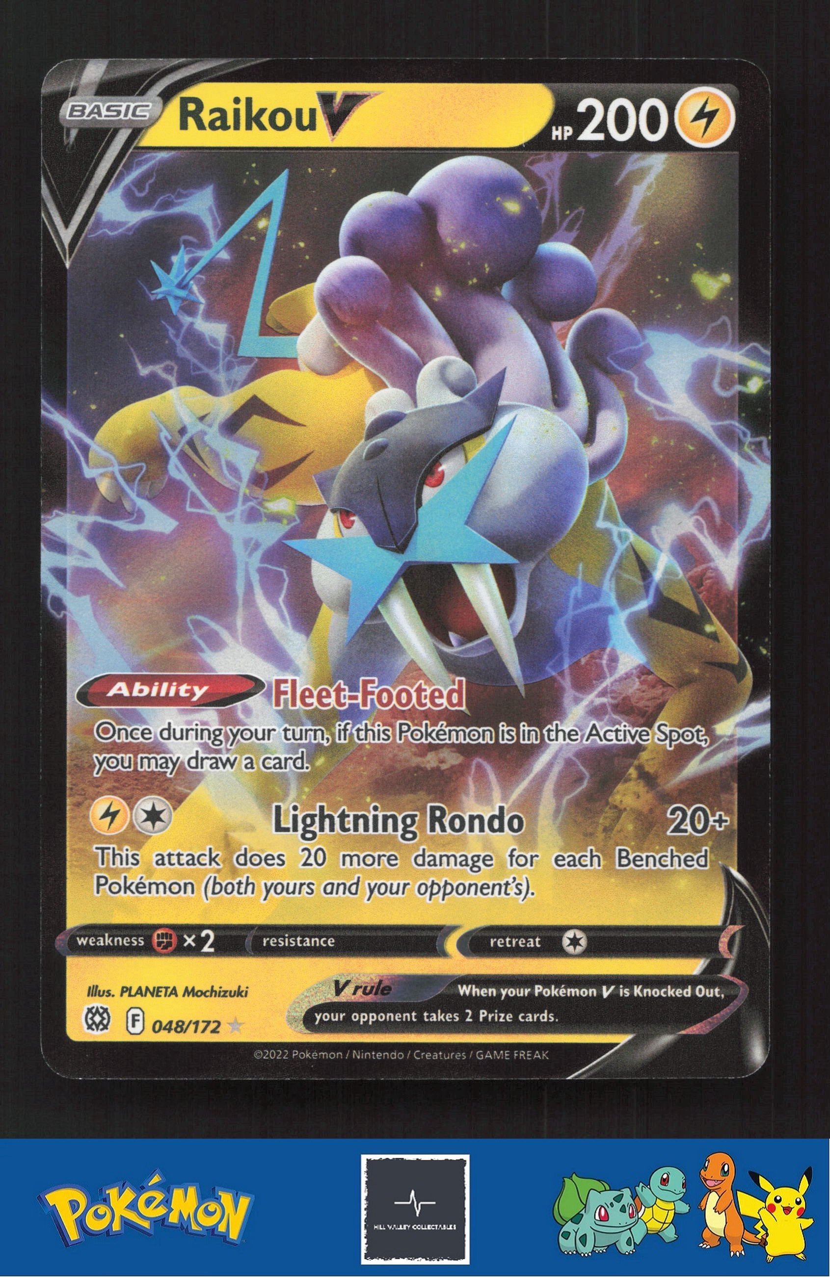 2022 Pokemon SWSH Brilliant Stars 048/172 Raikou V
