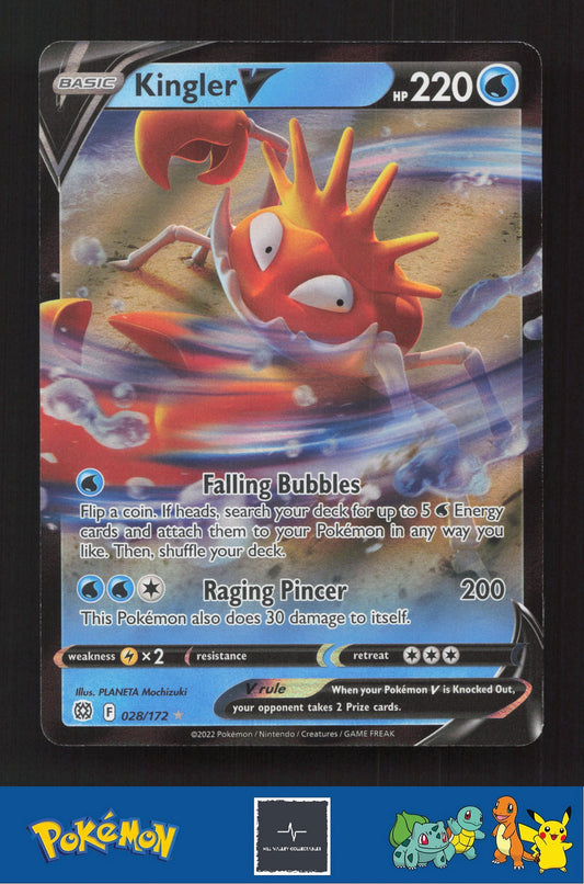 2022 Pokemon SWSH Brilliant Stars 028/172 Kingler V