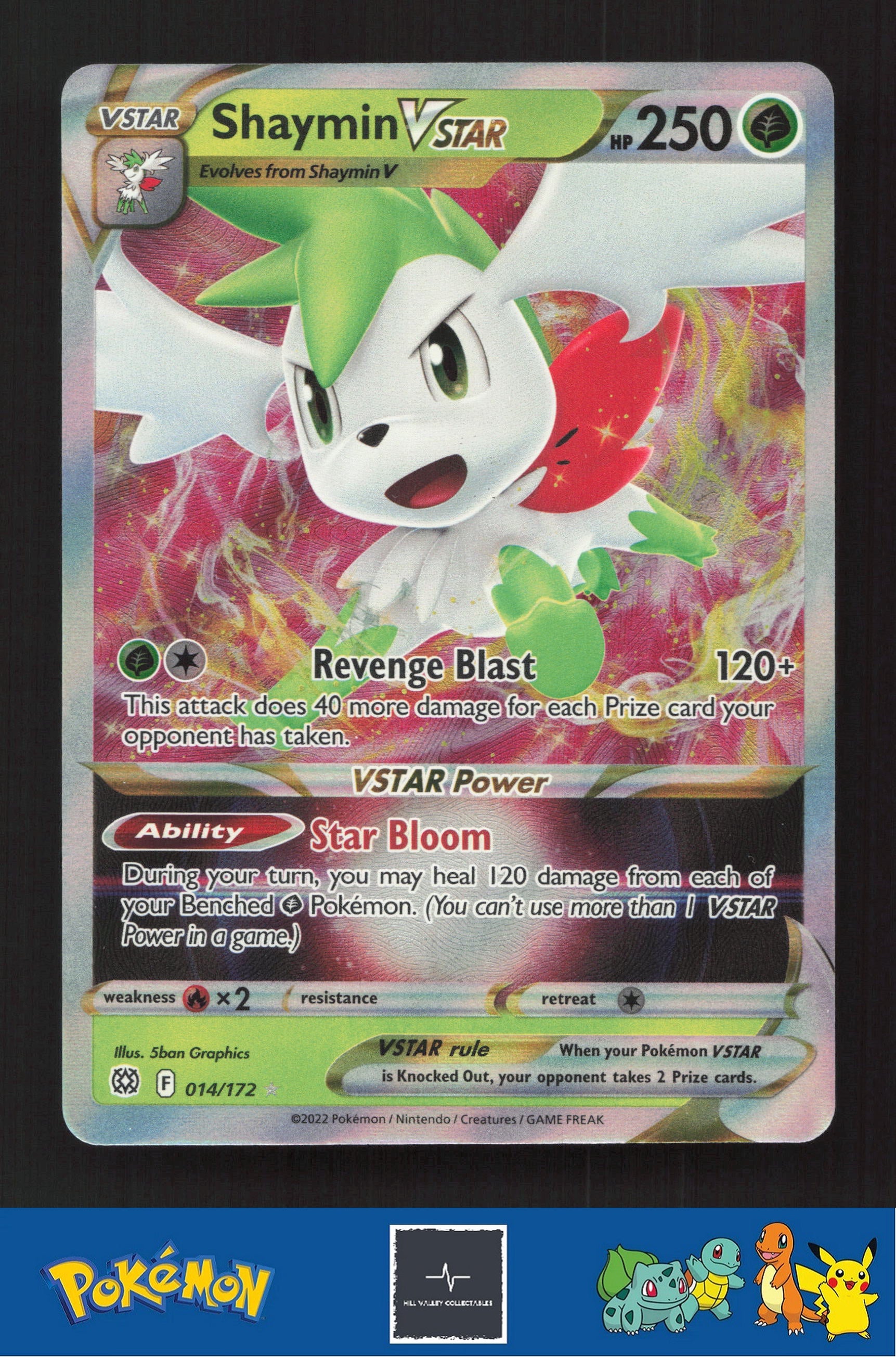 2022 Pokemon SWSH Brilliant Stars 014/172 Shaymin Vstar
