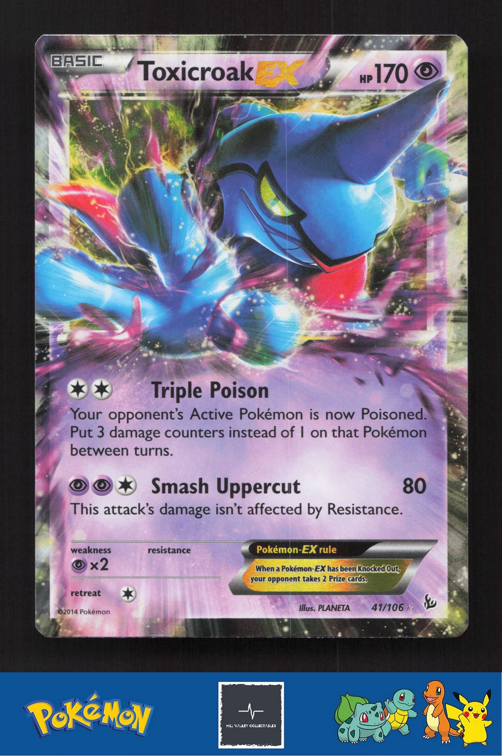 2014 Pokemon XY Flashfire 41/106 Toxicroak EX