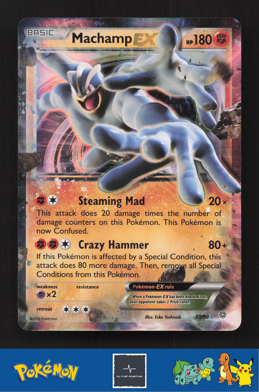 2015 Pokemon XY Ancient Origins 37/98 Machamp EX