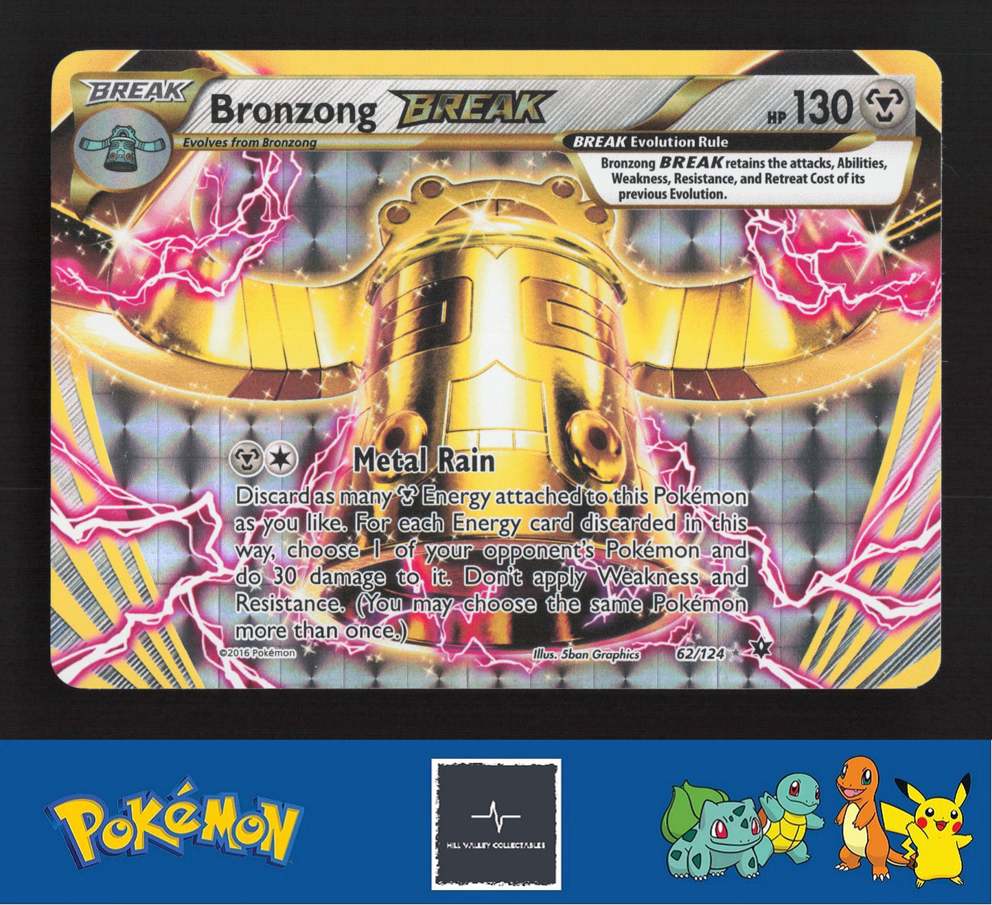 2016 Pokemon XY Fates Collide 62/124 Bronzong BREAK