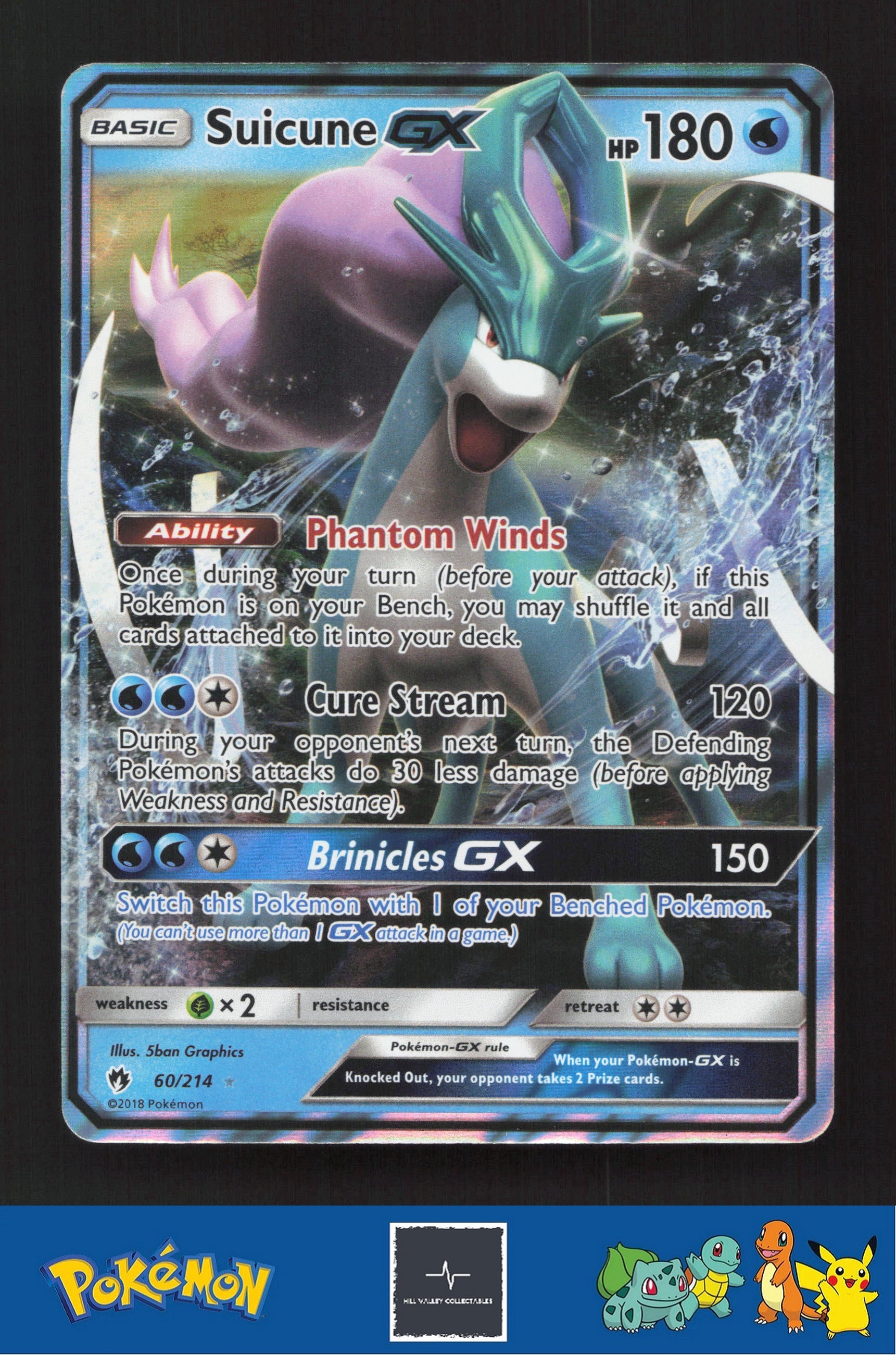 2018 Pokemon SM Lost Thunder 60/214 Suicune GX