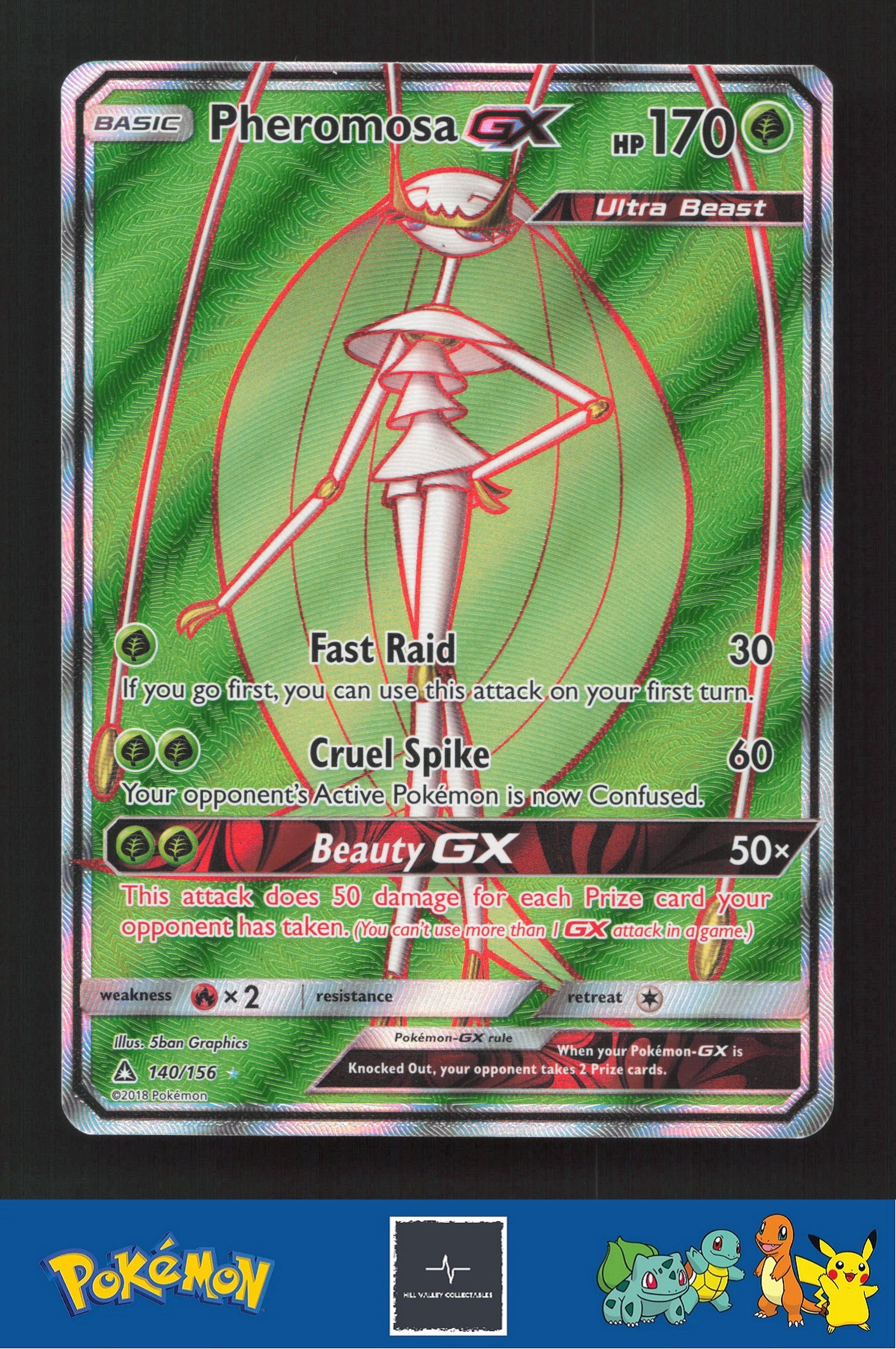 2018 Pokemon SM Ultra Prism 140/156 Pheromosa GX