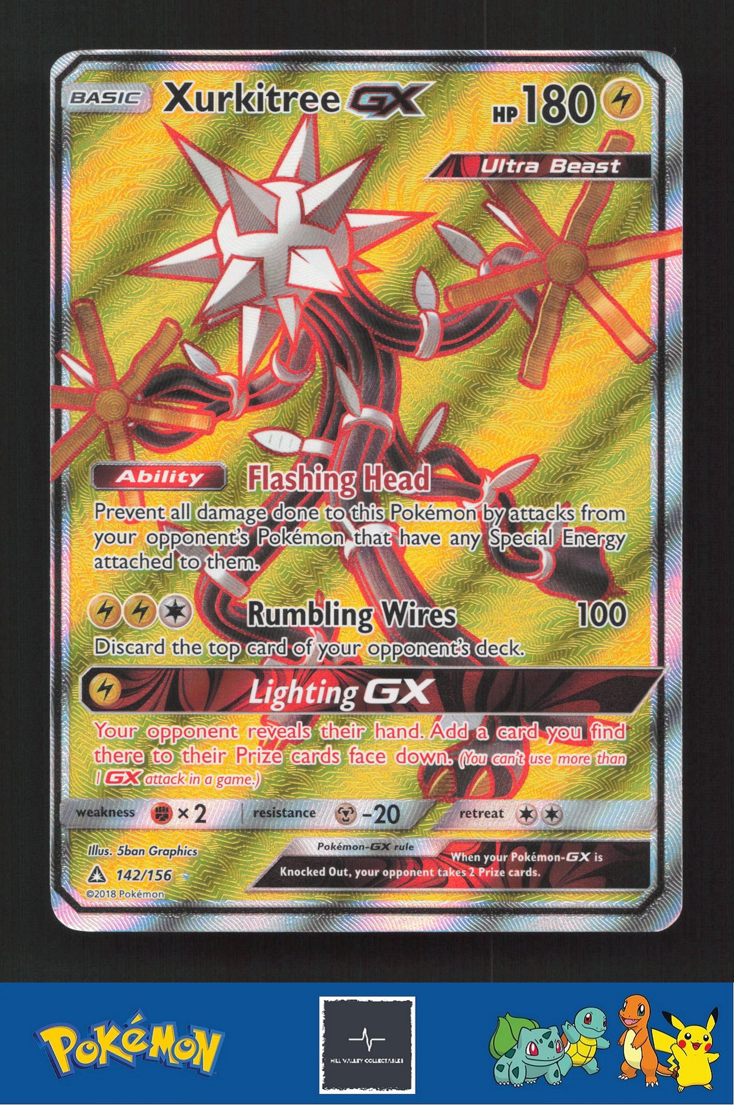 2018 Pokemon SM Ultra Prism 142/156 Xurkitree GX