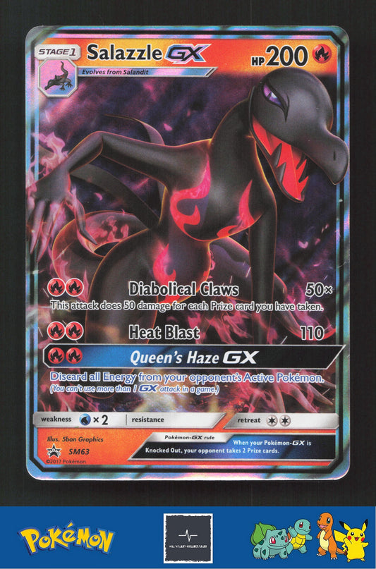 2017 Pokemon SM Sun & Moon Promo SM63 Salazzle GX