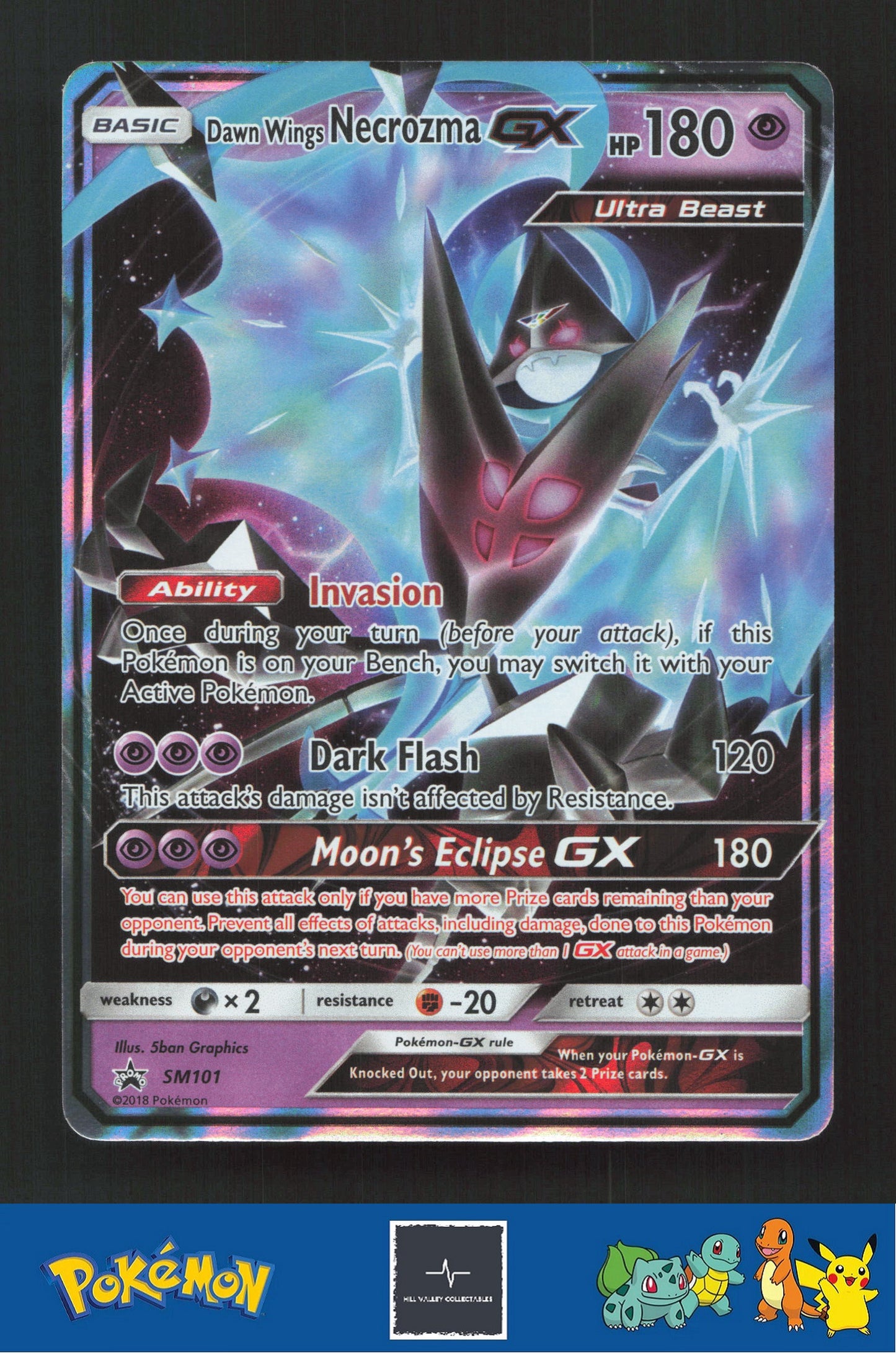 2018 Pokemon SM Sun & Moon Promo SM101 Dawn Wings Necrozma GX