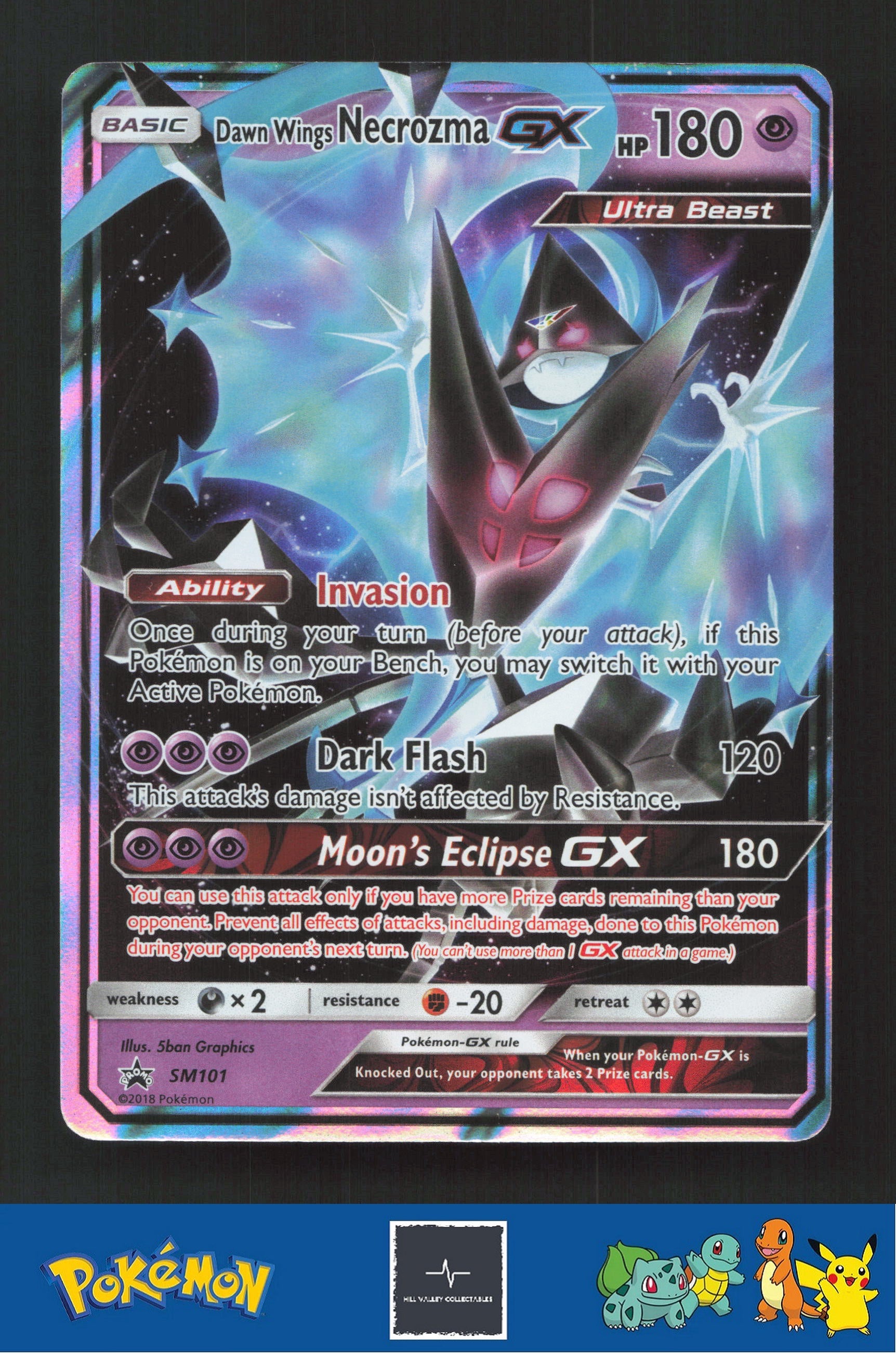 2018 Pokemon SM Sun & Moon Promo SM101 Dawn Wings Necrozma GX