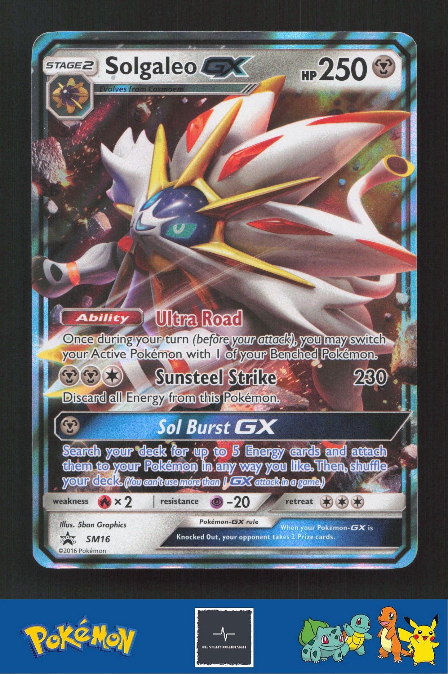 2016 Pokemon SM Sun & Moon Promo SM16 Solgaleo GX