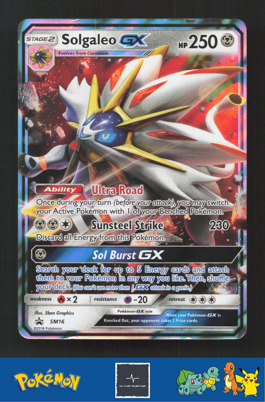 2016 Pokemon SM Sun & Moon Promo SM16 Solgaleo GX