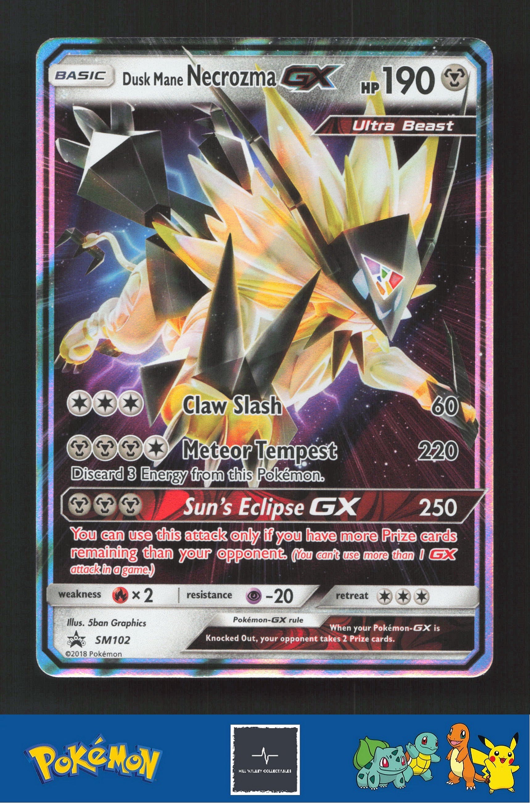 2018 Pokemon SM Sun & Moon Promo SM102 Dusk Mane Necrozma GX