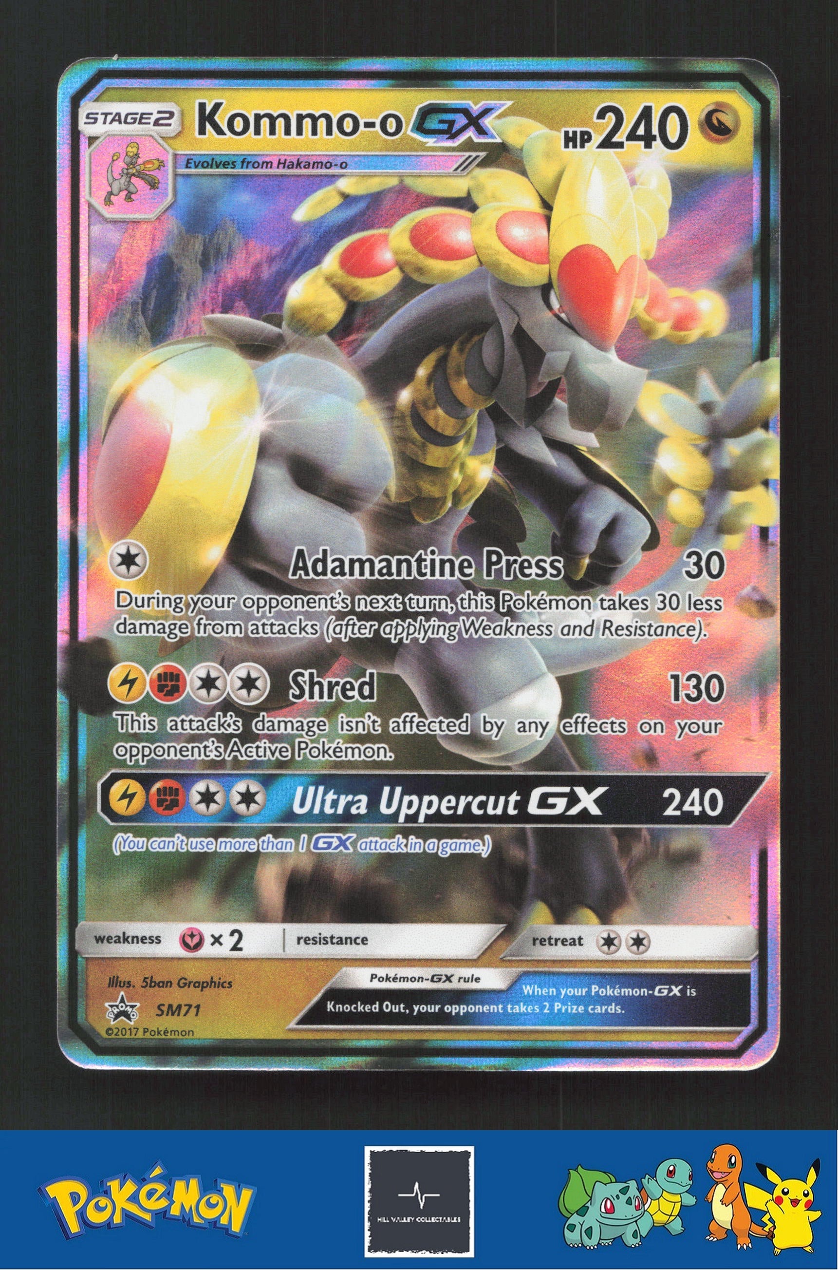 2017 Pokemon SM Sun & Moon Promo SM71 Kommo-o GX