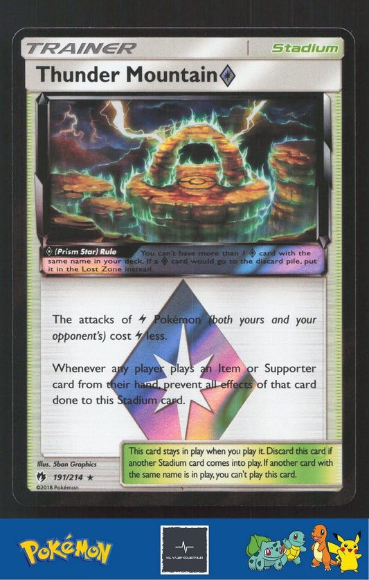 2018 Pokemon SM Lost Thunder 191/214 Thunder Mountain Prism Star