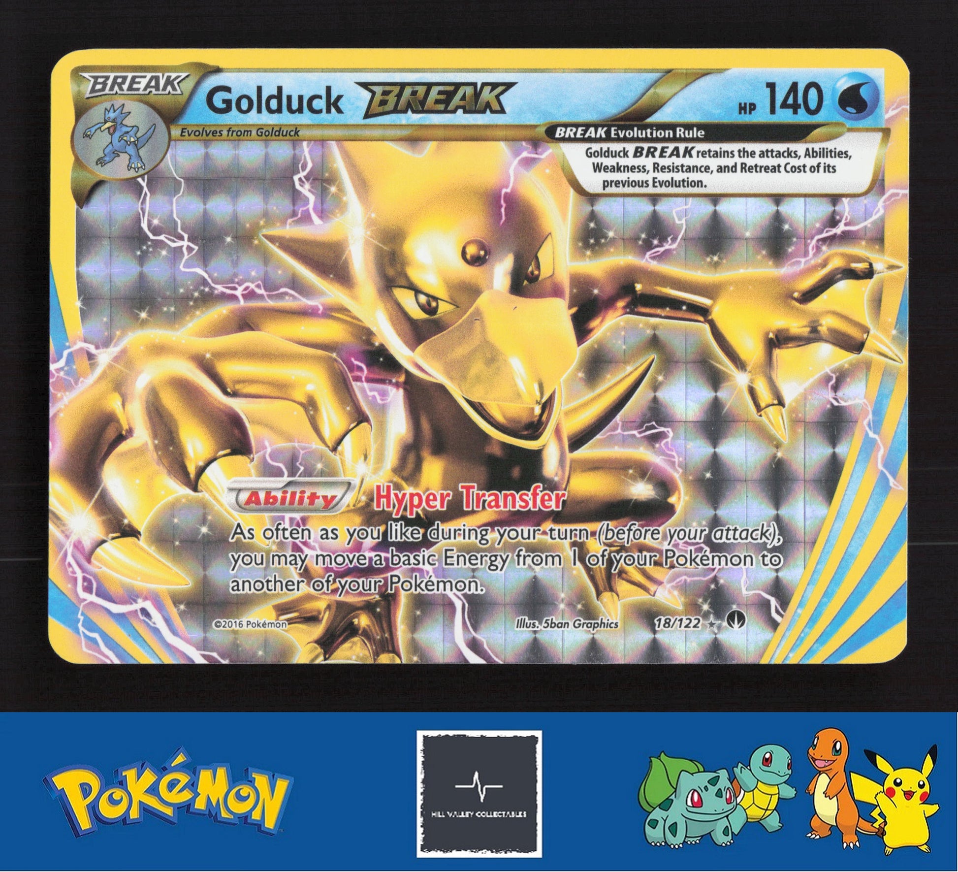 2016 Pokemon XY BREAKpoint 18/122 Golduck BREAK