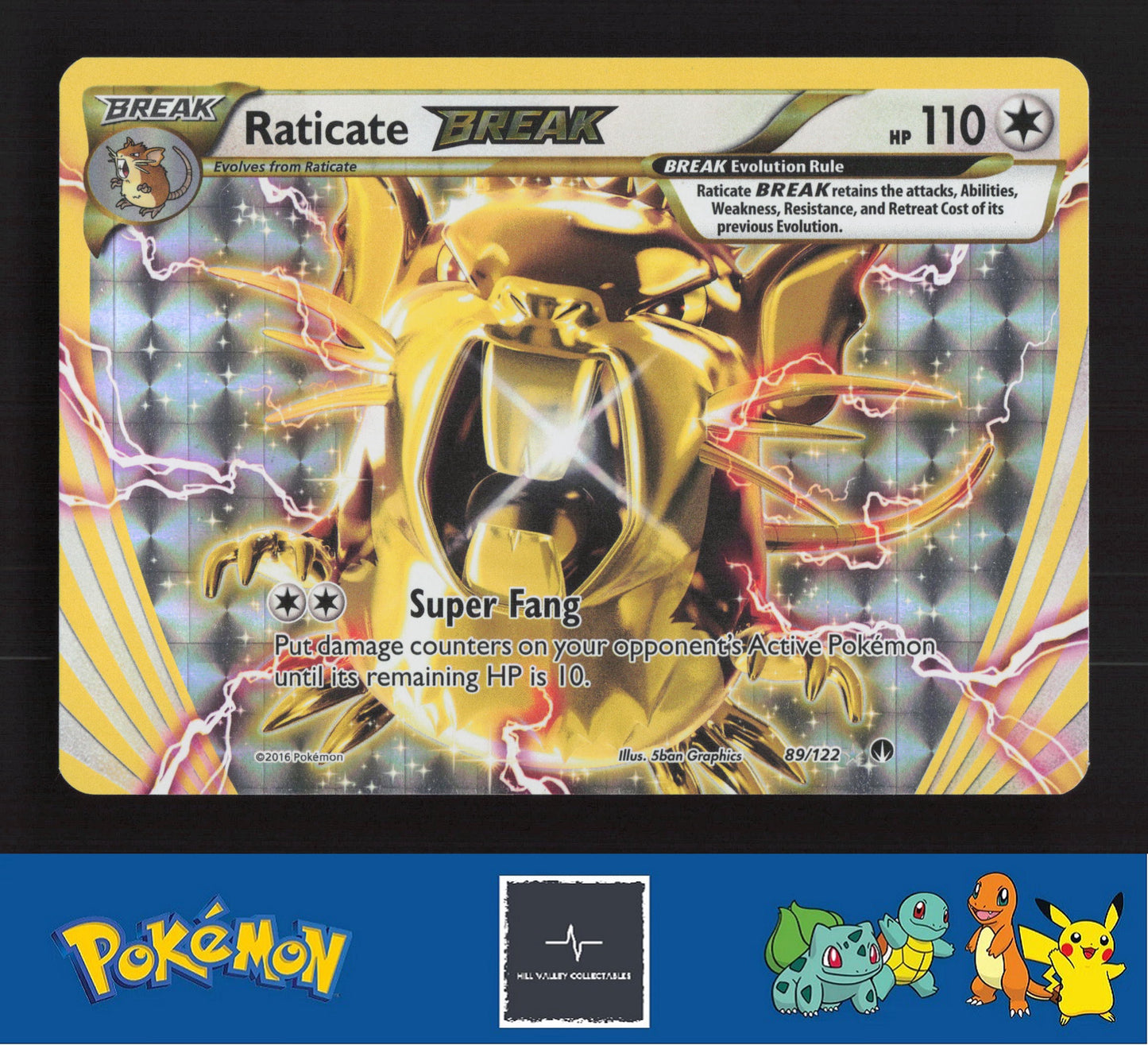 2016 Pokemon XY BREAKpoint 89/122 Raticate BREAK