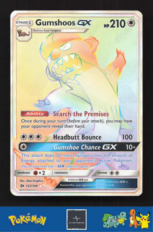 2017 Pokemon SM Sun & Moon Base Set 157/149 Gumshoos GX