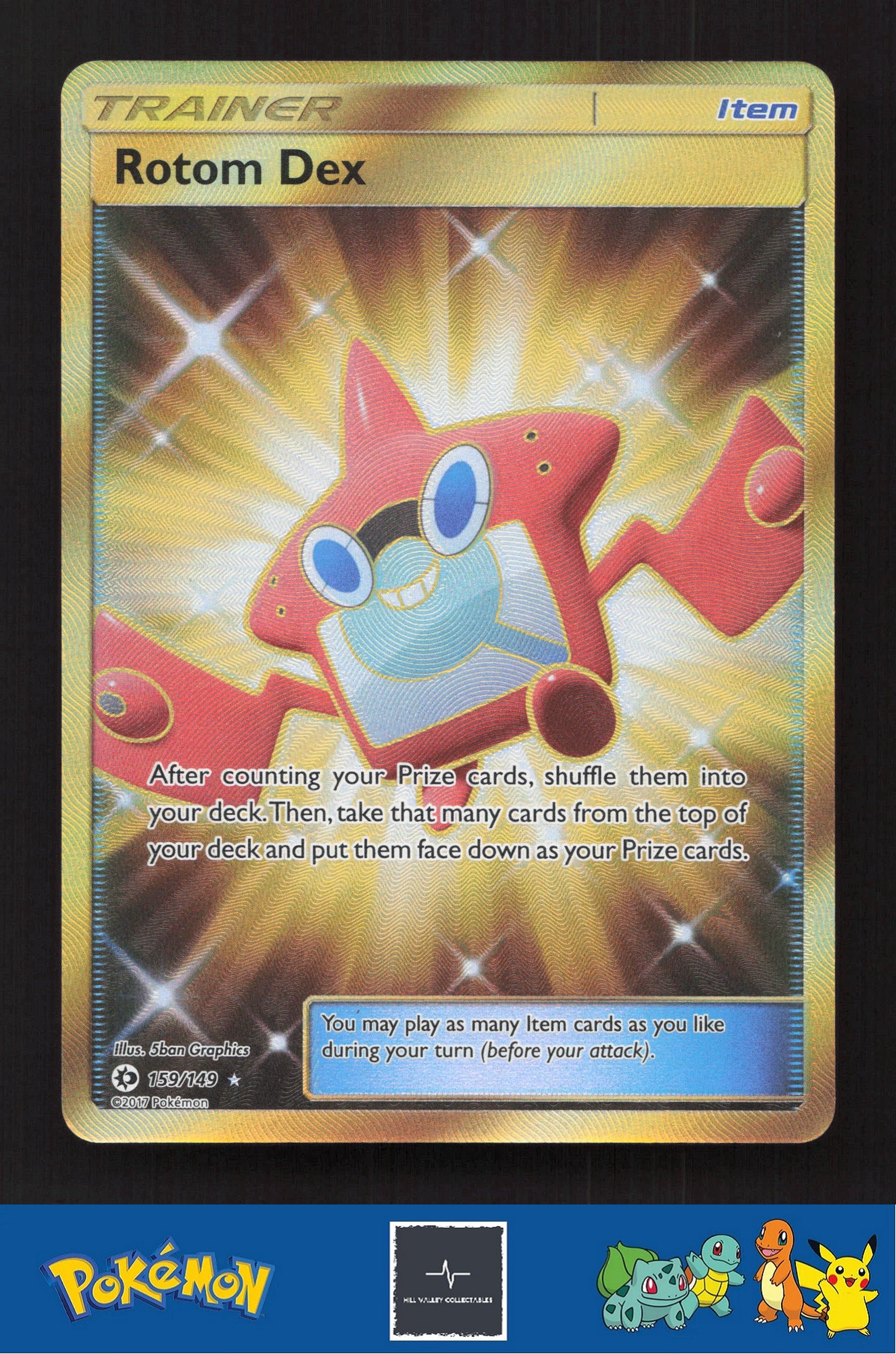2017 Pokemon SM Sun & Moon Base Set 159/149 Rotom Dex