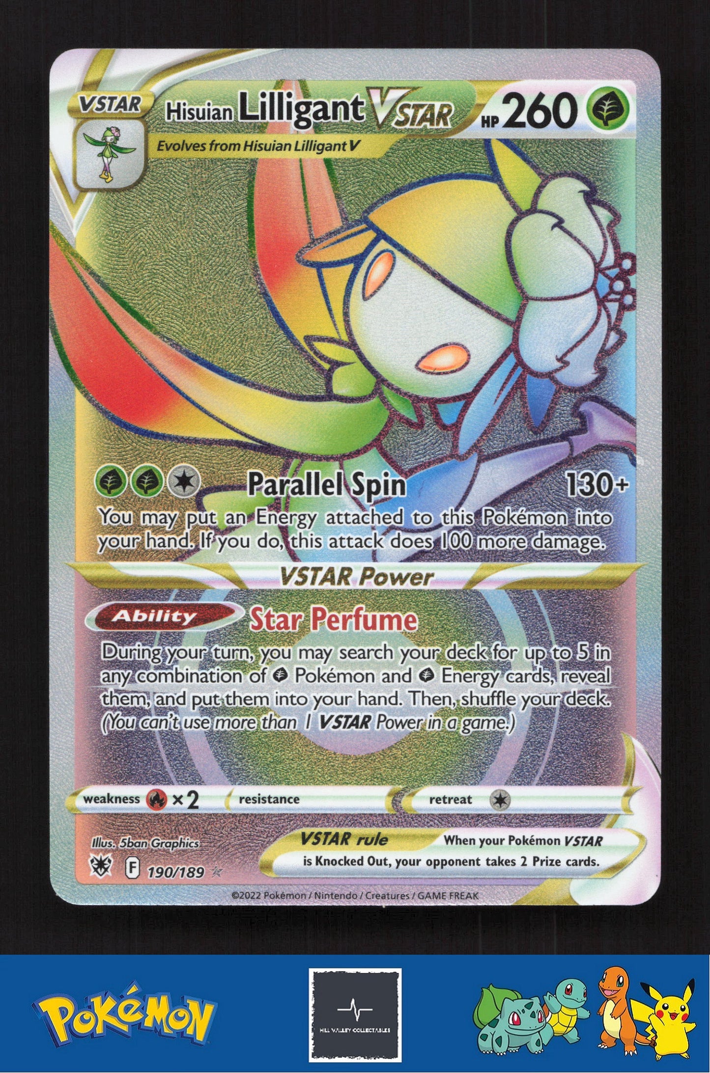2022 Pokemon SWSH Astral Radiance 190/189 Hisuian Lilligant Vstar