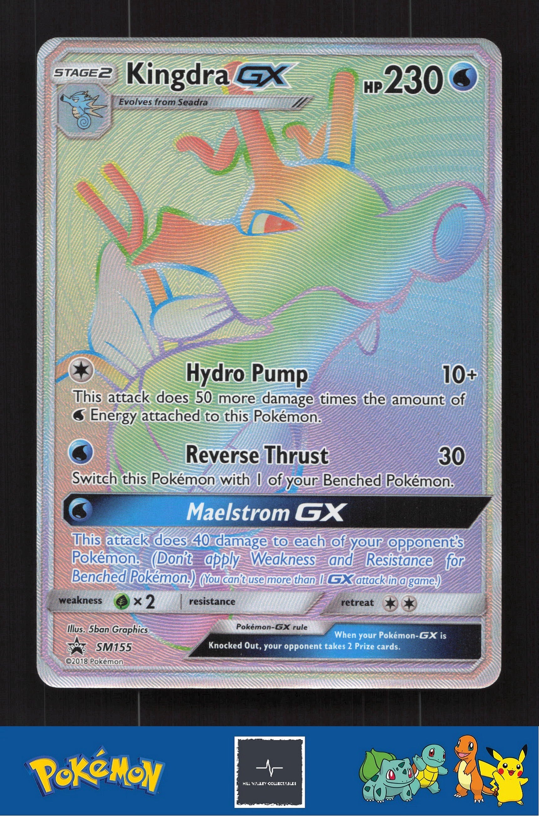 2018 Pokemon SM Promo SM155 Kingdra GX