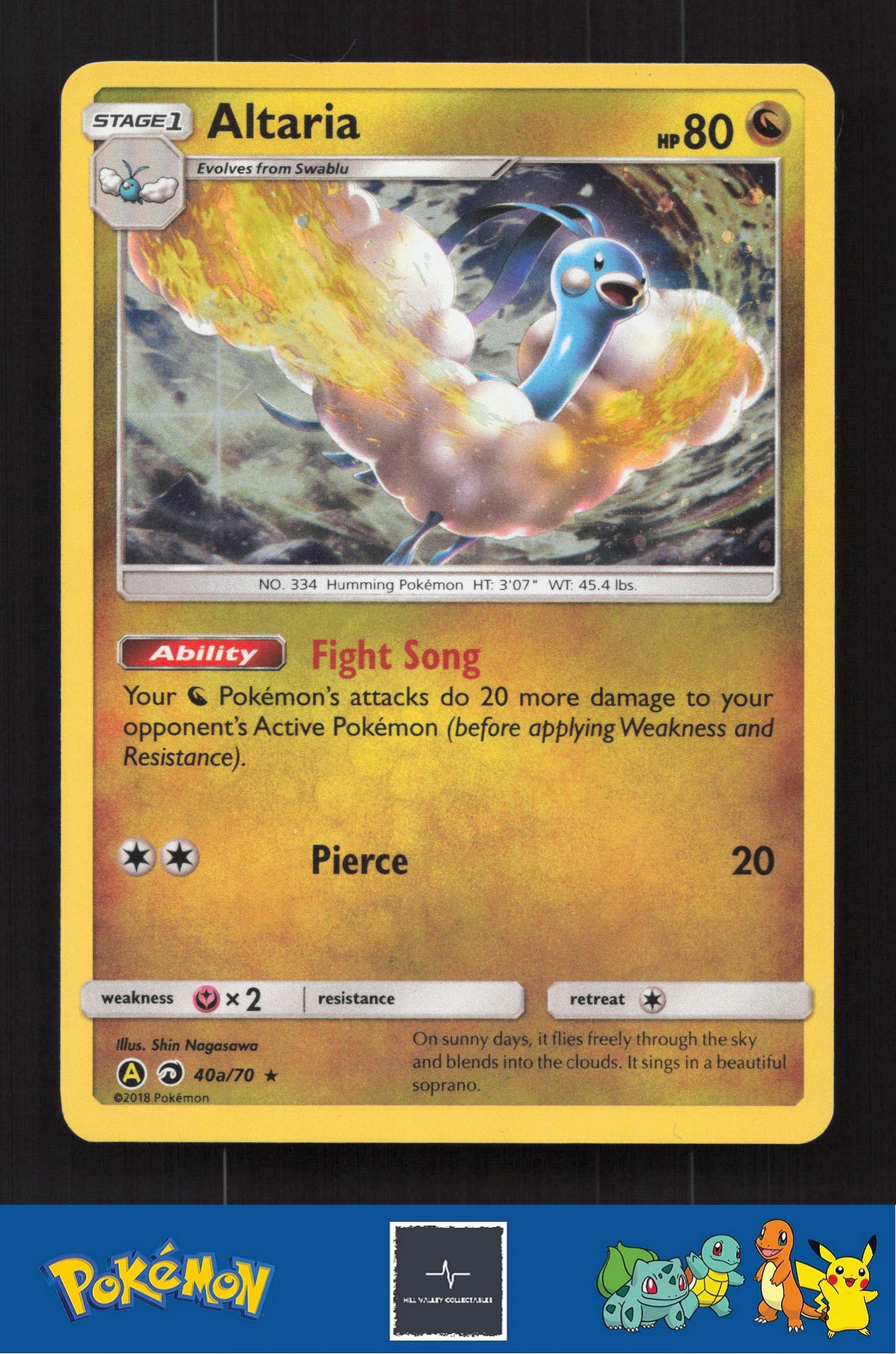 2018 Pokemon SM Promo Alternate Art 40a/70 Altaria Holo