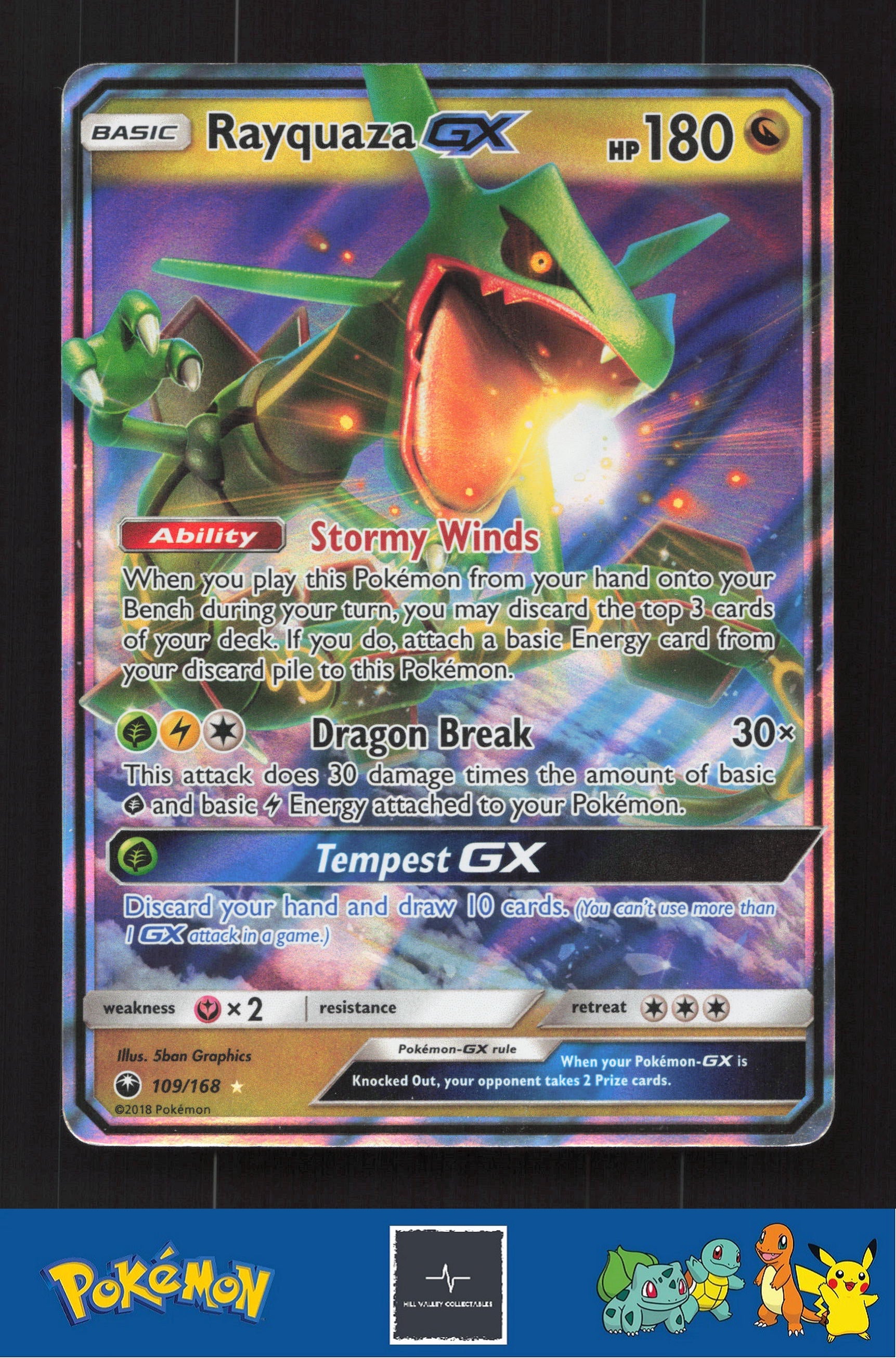 2018 Pokemon SM Celestial Storm 109/168 Rayquaza GX