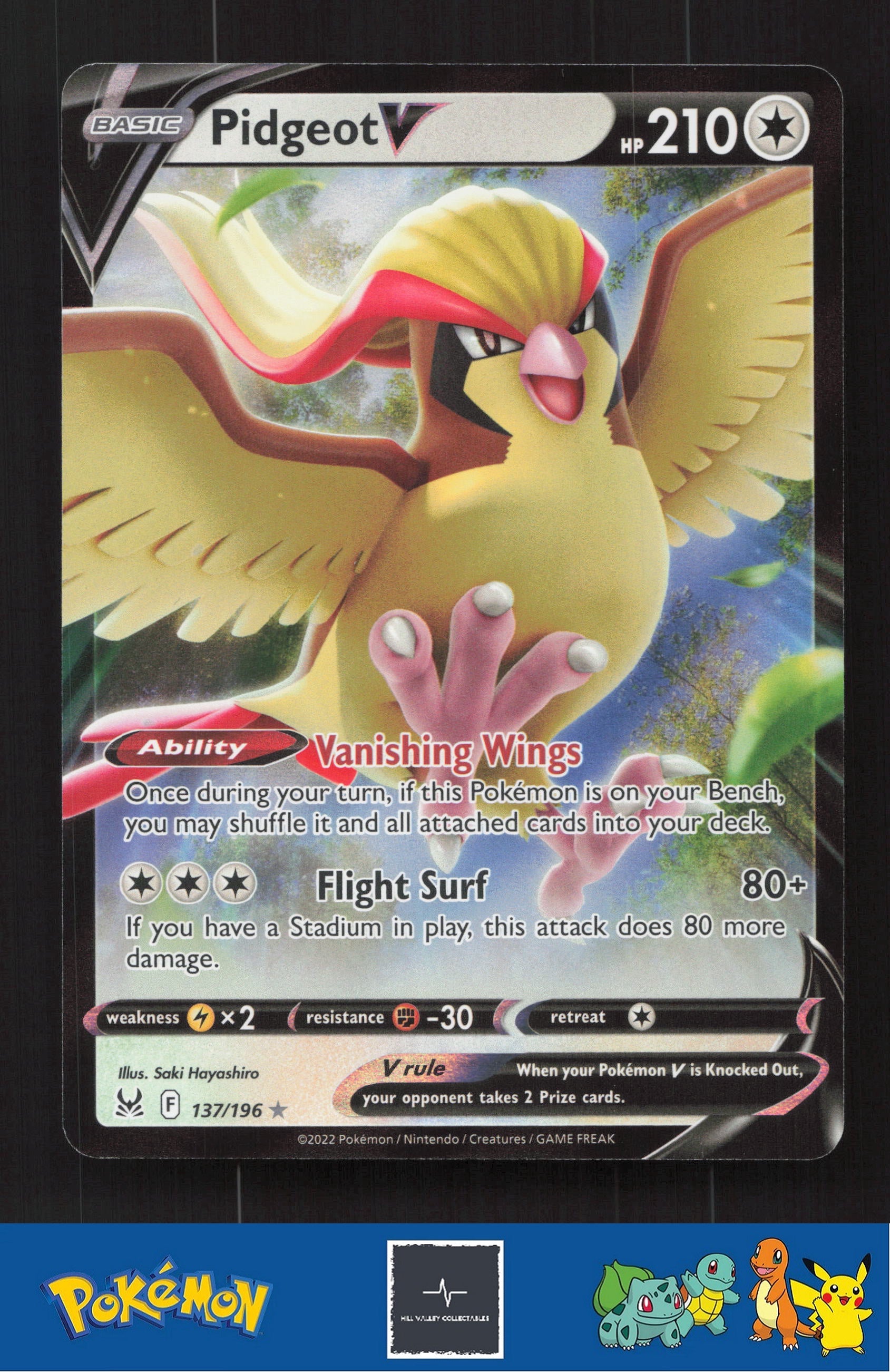 2022 Pokemon SWSH Lost Origin 137/196 Pidgeot V