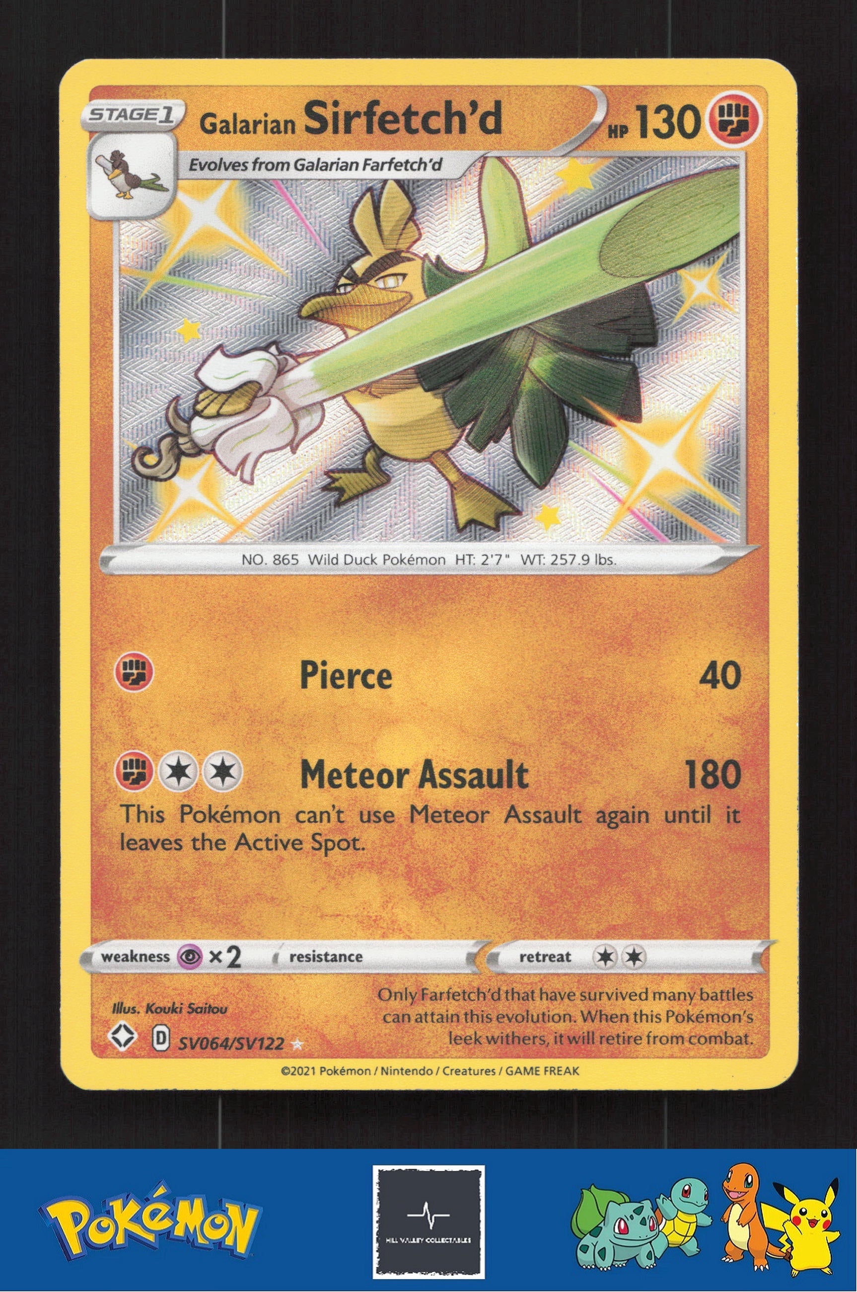 2021 Pokemon SWSH Shining Fates SV064/SV122 Galarian Sirfetch'd