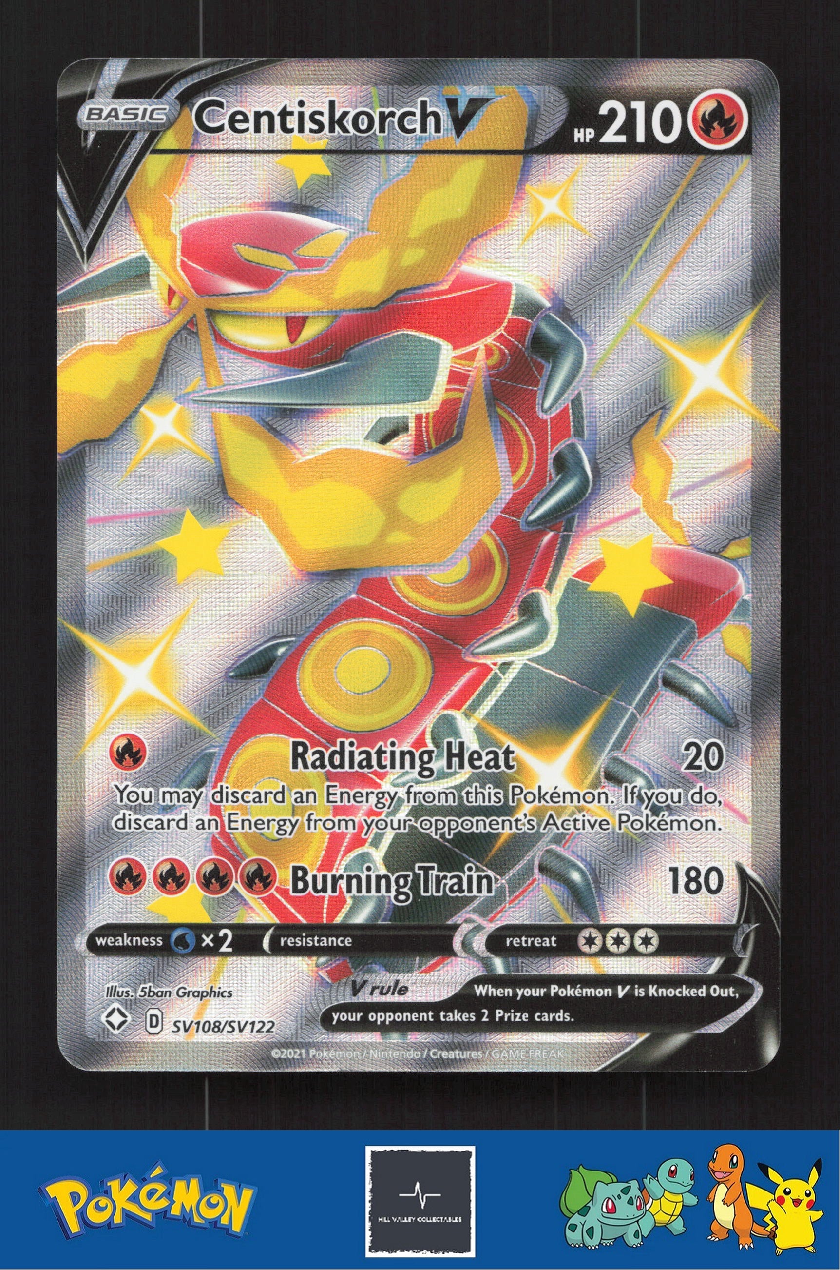 2021 Pokemon SWSH Shining Fates SV108/SV122 Centiskorch V