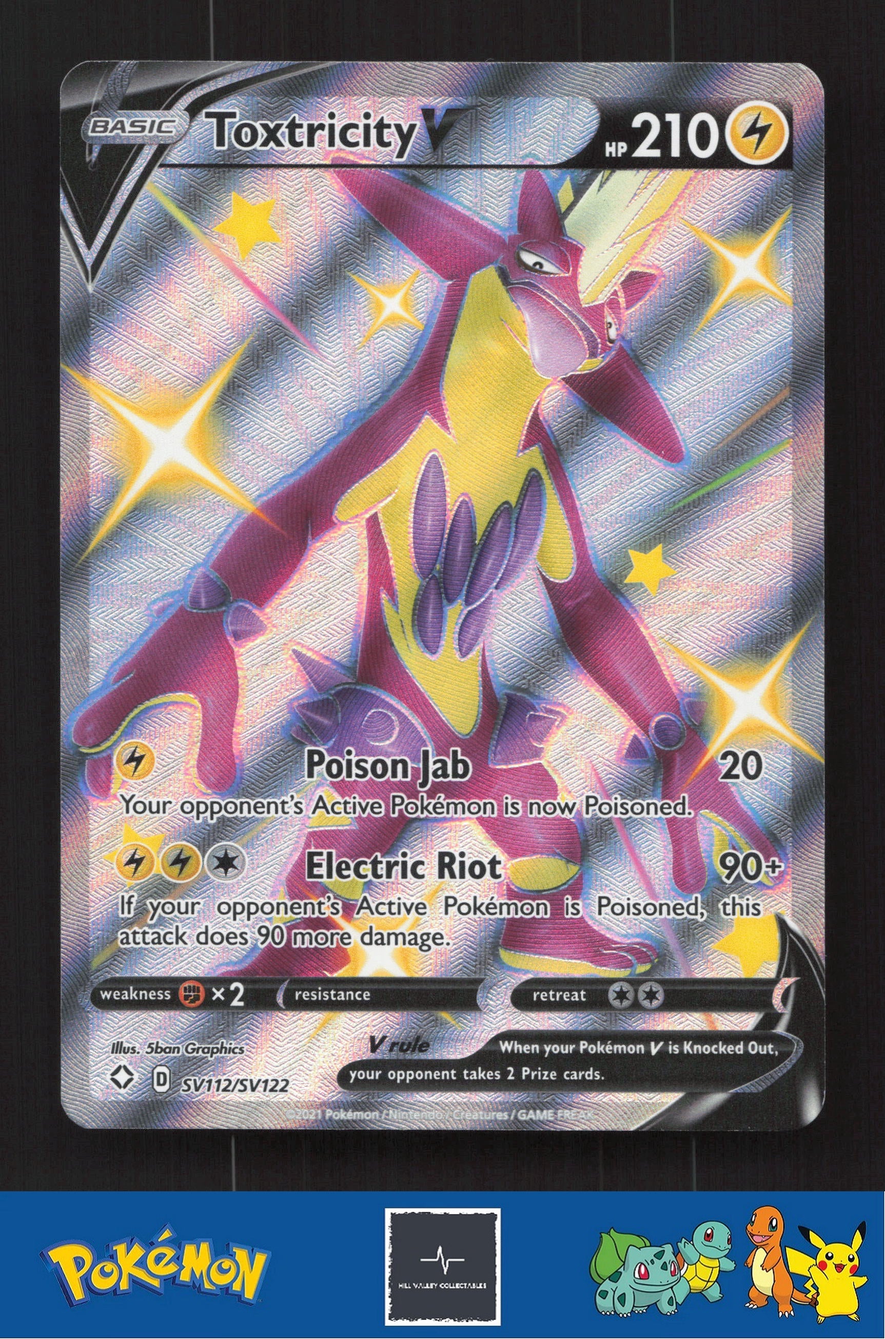 2021 Pokemon SWSH Shining Fates SV112/SV122 Toxtricity V