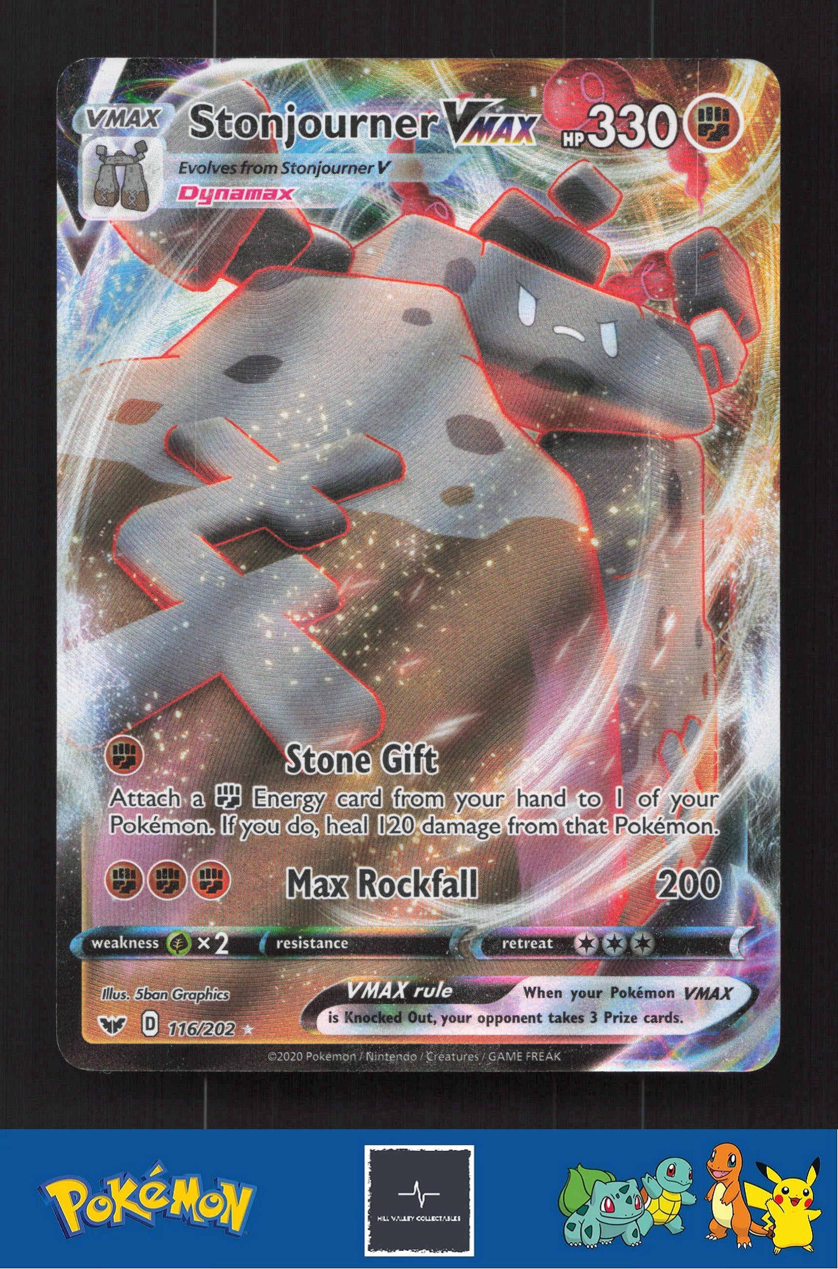 2020 Pokemon SWSH Sword & Shield Base Set 116/202 Stonjourner VMAX