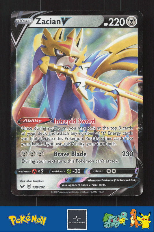 2019 Pokemon SWSH Sword & Shield Base Set 138/202 Zacian V