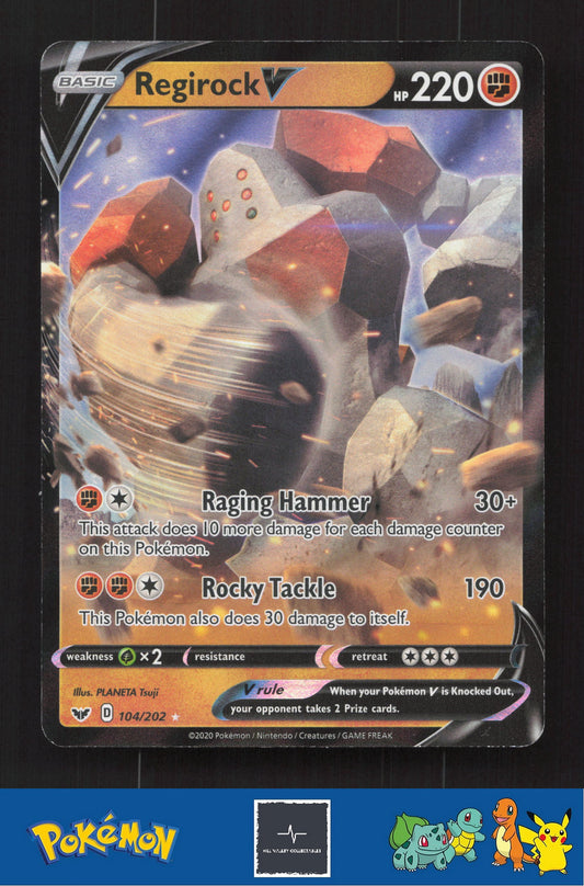 2020 Pokemon SWSH Sword & Shield Base Set 104/202 Regirock V