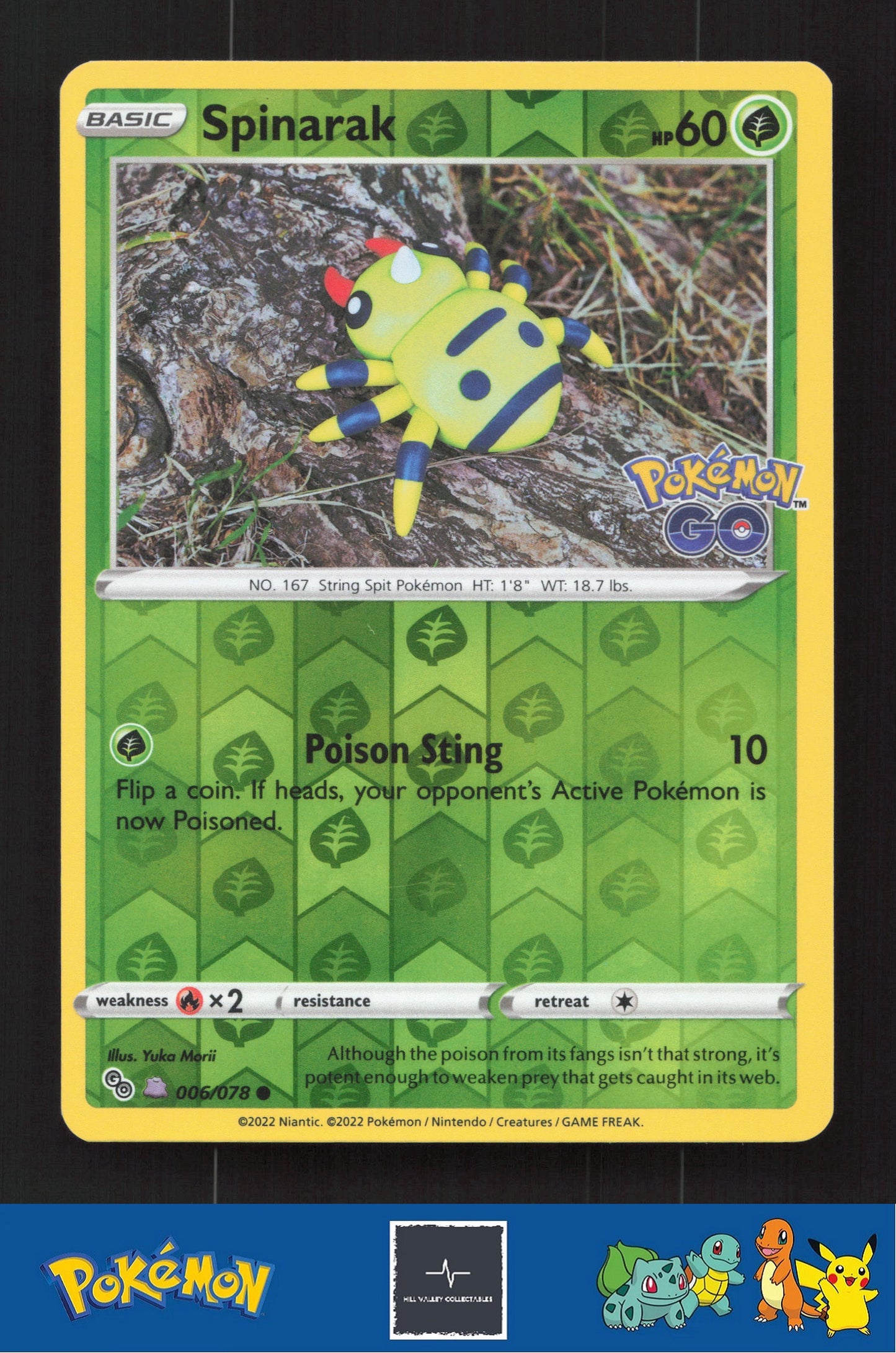 2022 Pokemon SWSH Pokemon GO 006/078 Spinarak (Peelable Ditto)