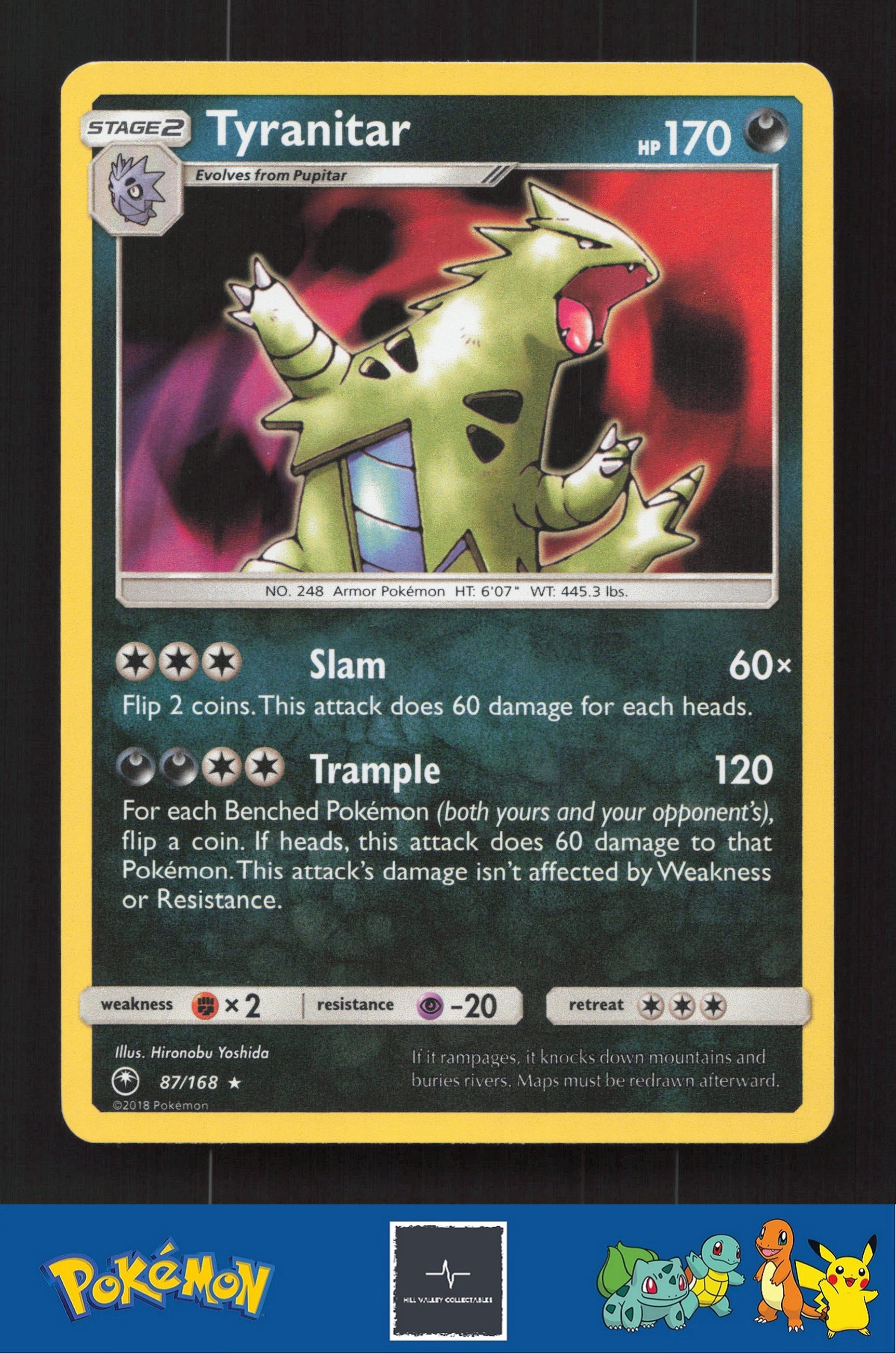 2018 Pokemon SM Celestial Storm 87/168 Tyranitar Holo