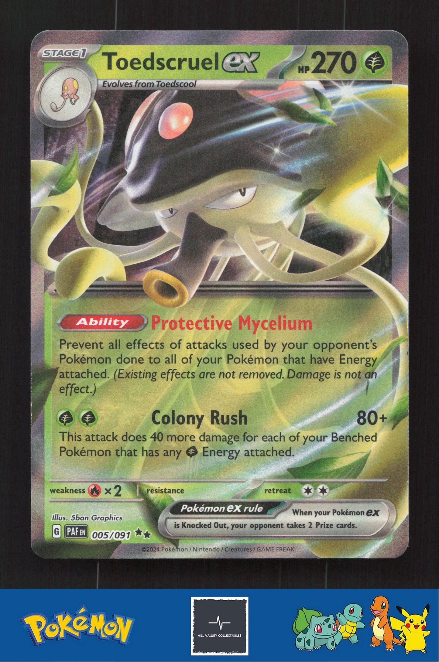 2024 Pokemon SV PAFen Paldean Fates 005/091 Toedscruel ex