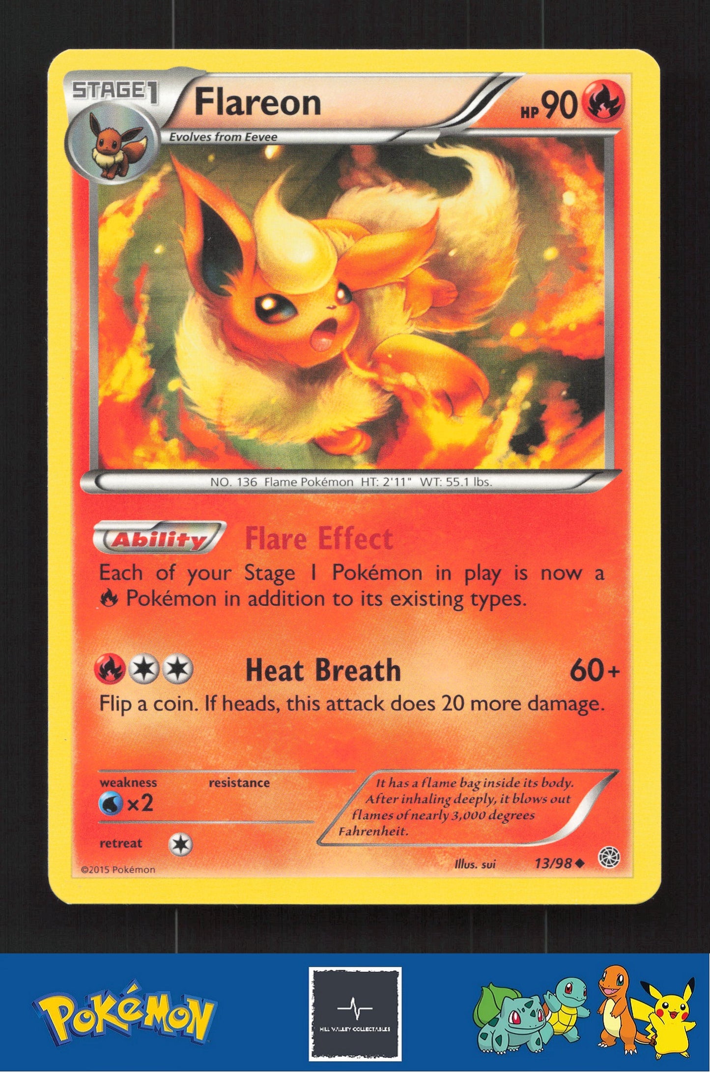 2015 Pokemon XY Ancient Origins 13/98 Flareon