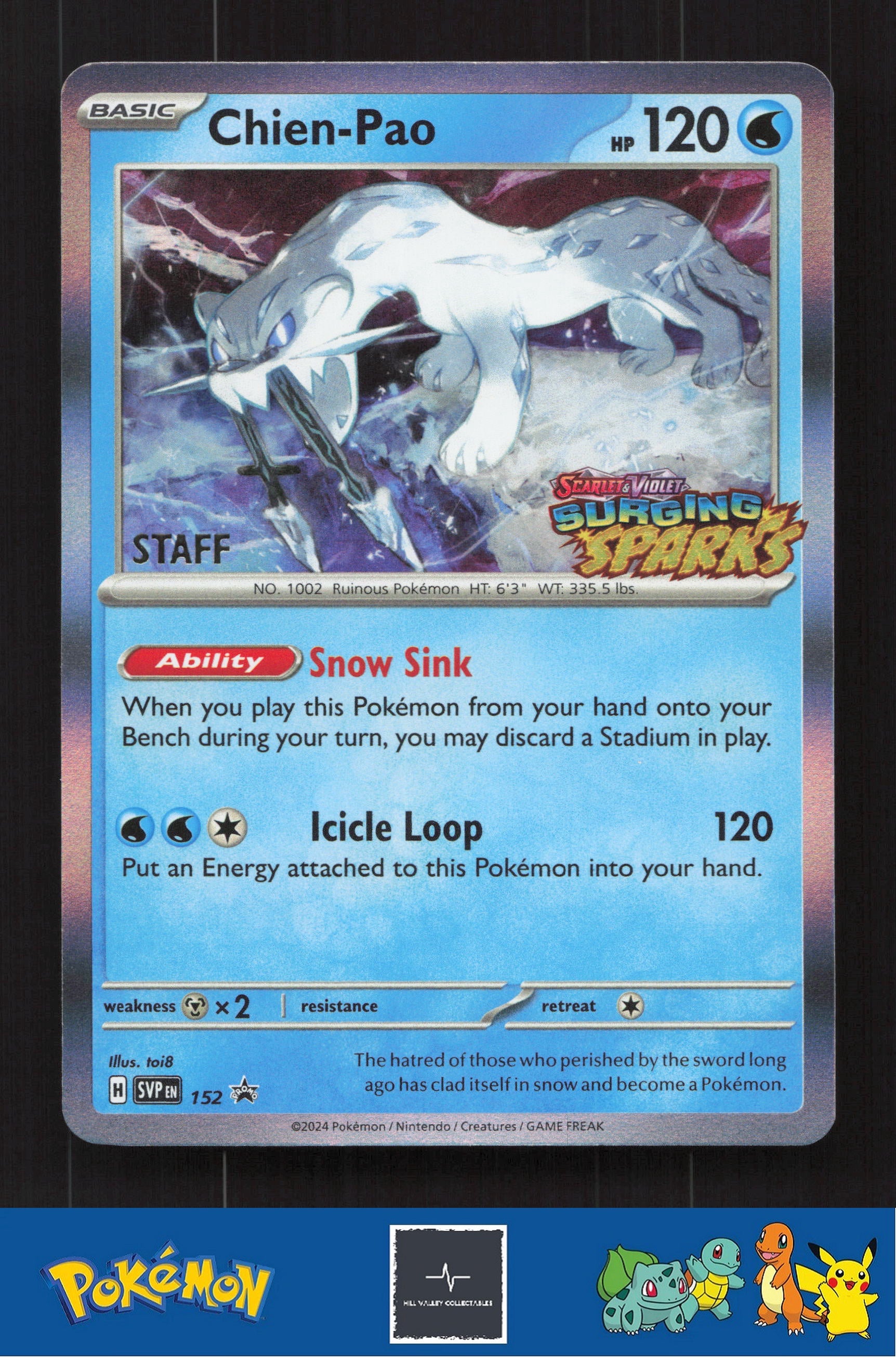 2024 Pokemon SVP Scarlet & Violet Promo 152 Chien-Pao STAFF