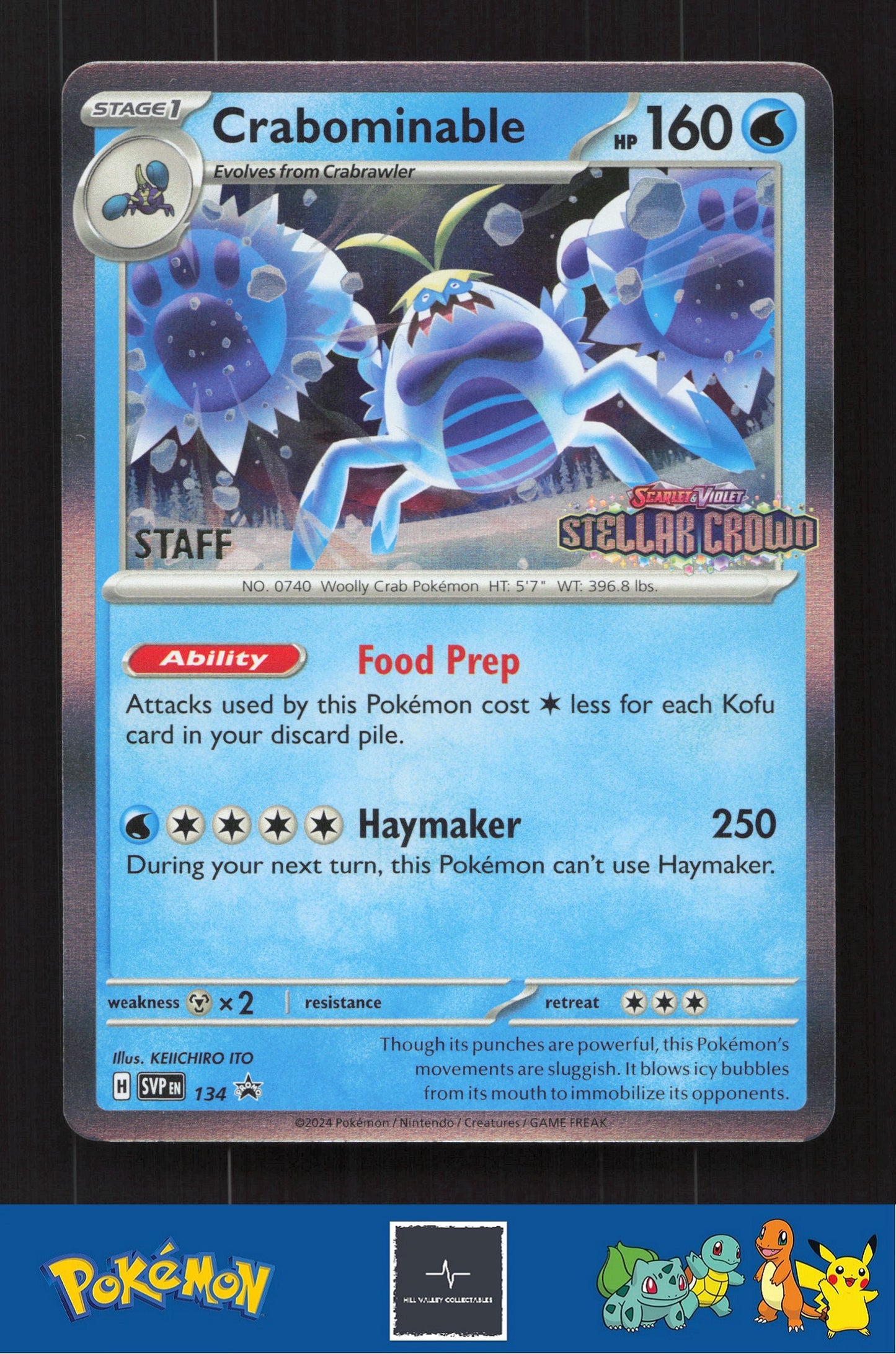 2024 Pokemon SVP Scarlet & Violet Promo 134 Crabominable STAFF