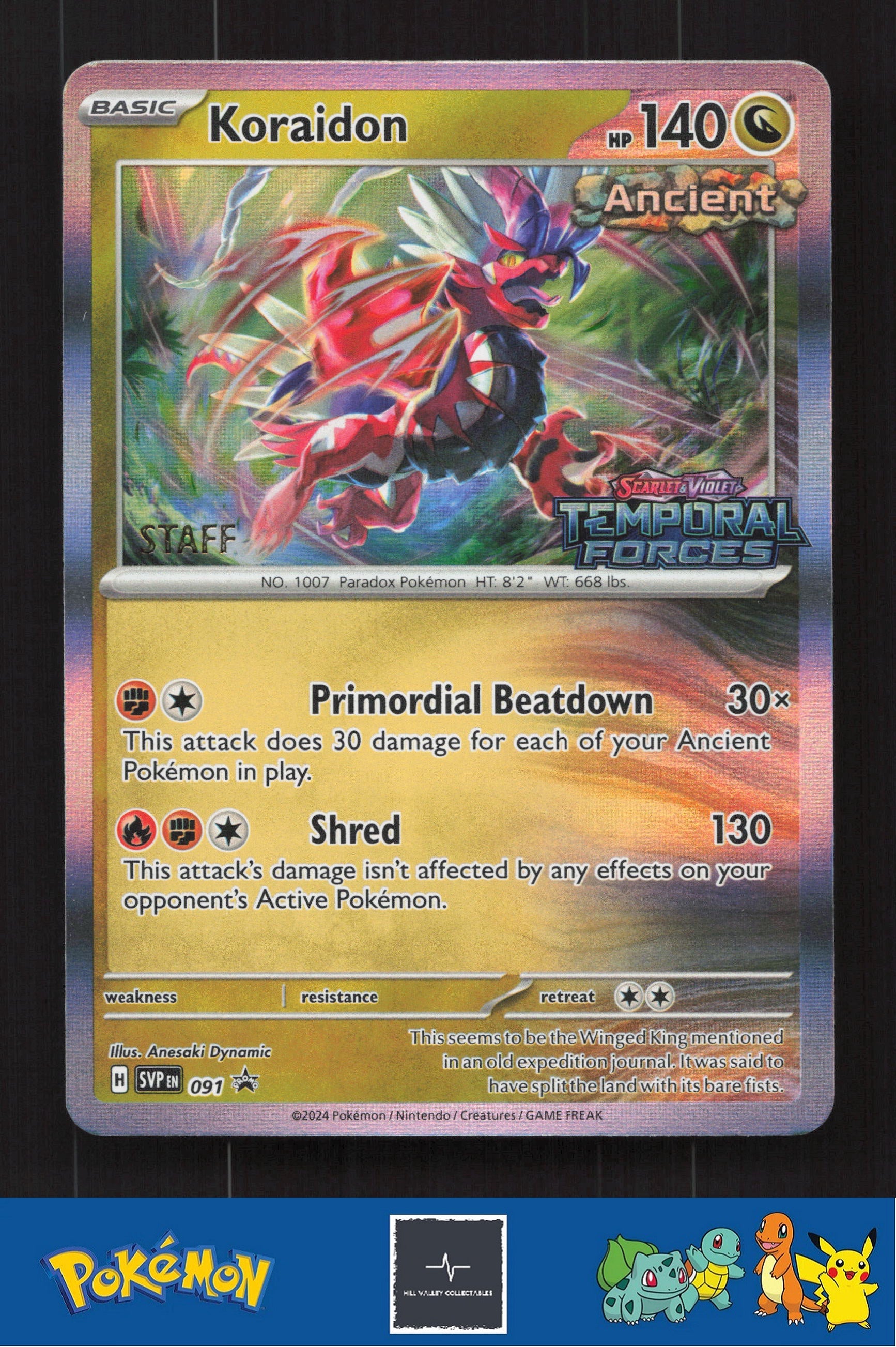 2024 Pokemon SVP Scarlet & Violet Promo 091 Koraidon STAFF