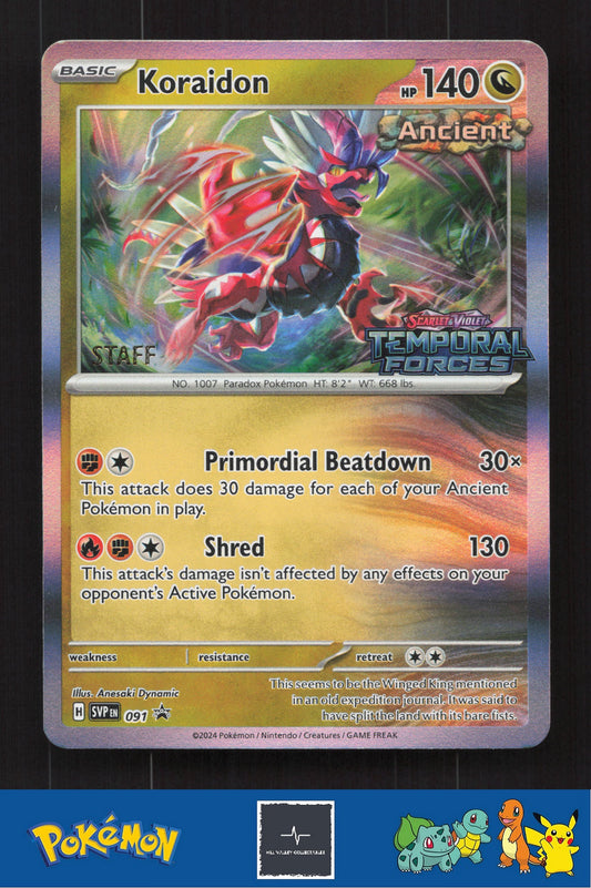 2024 Pokemon SVP Scarlet & Violet Promo 091 Koraidon STAFF