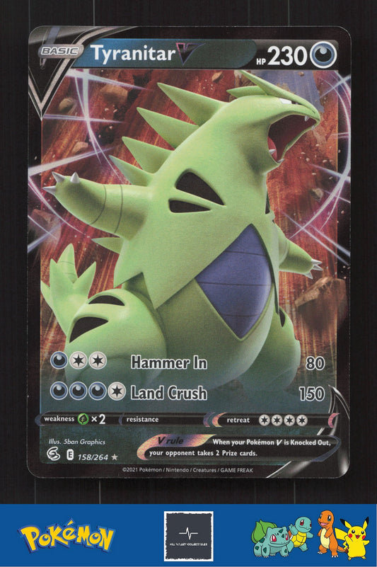 2021 Pokemon SWSH Fusion Strike 158/264 Tyranitar V
