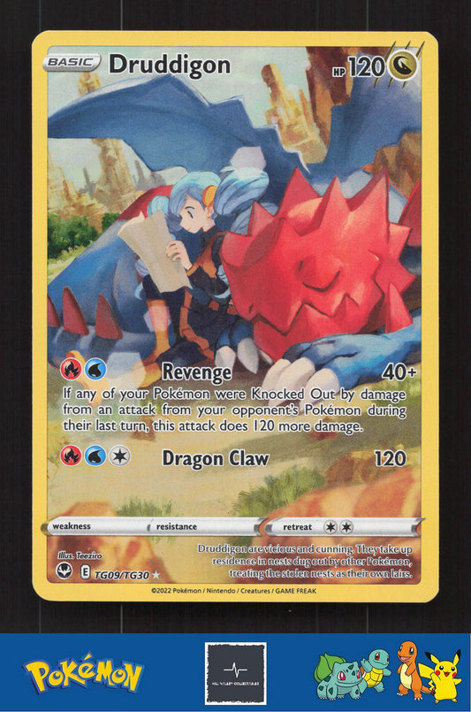 2022 Pokemon SWSH Silver Tempest TG09/TG30 Druddigon