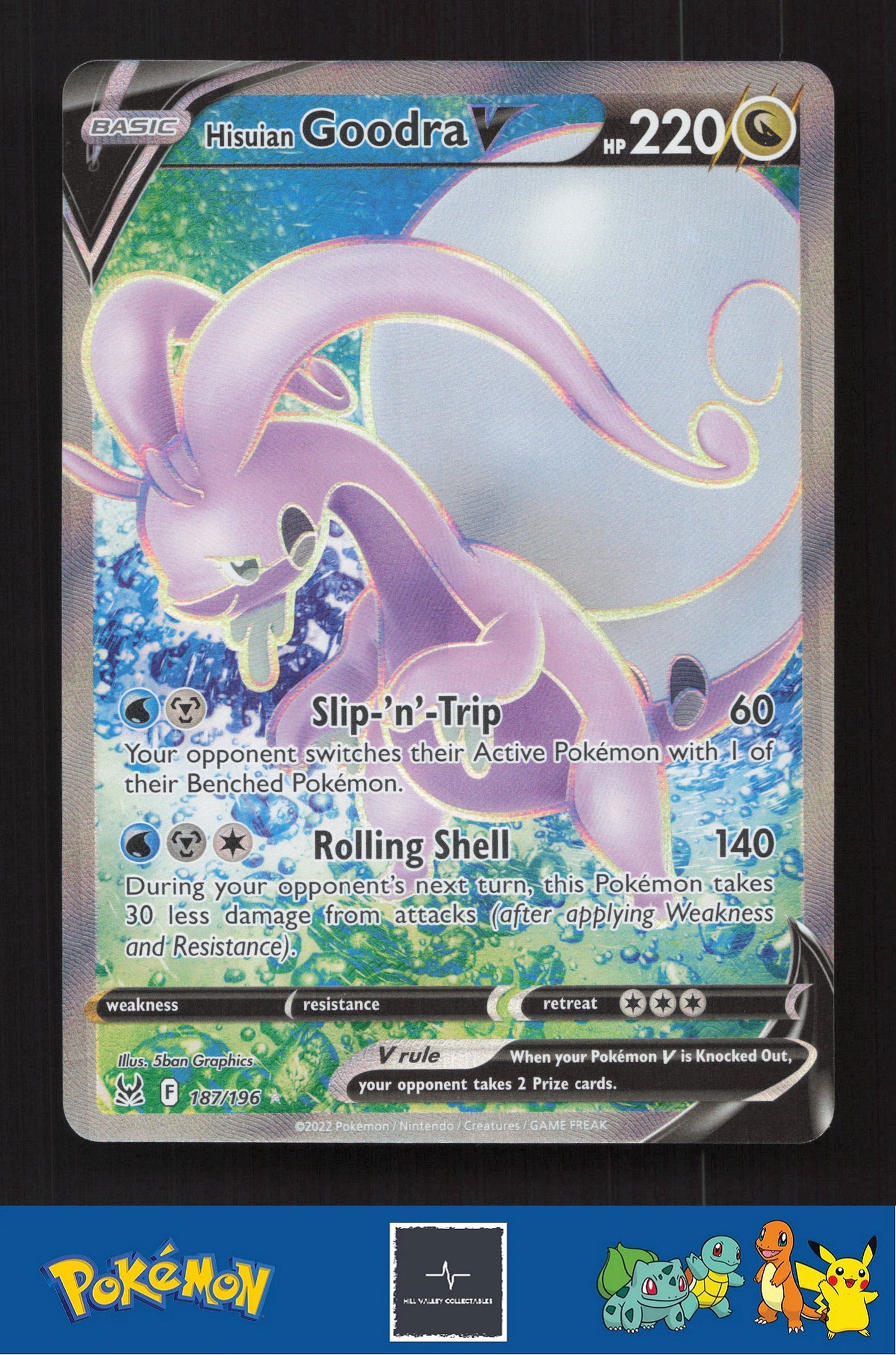 2022 Pokemon SWSH Lost Origin 187/196 Hisuian Goodra V