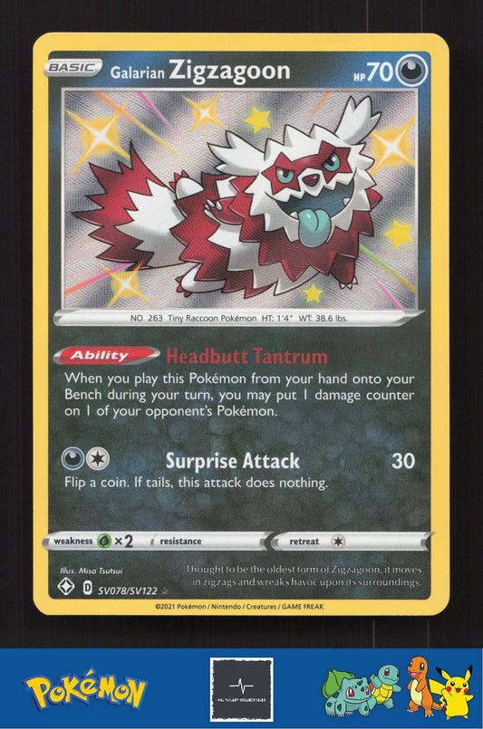 2021 Pokemon SWSH Shining Fates SV078/SV122 Galarian Zigzagoon