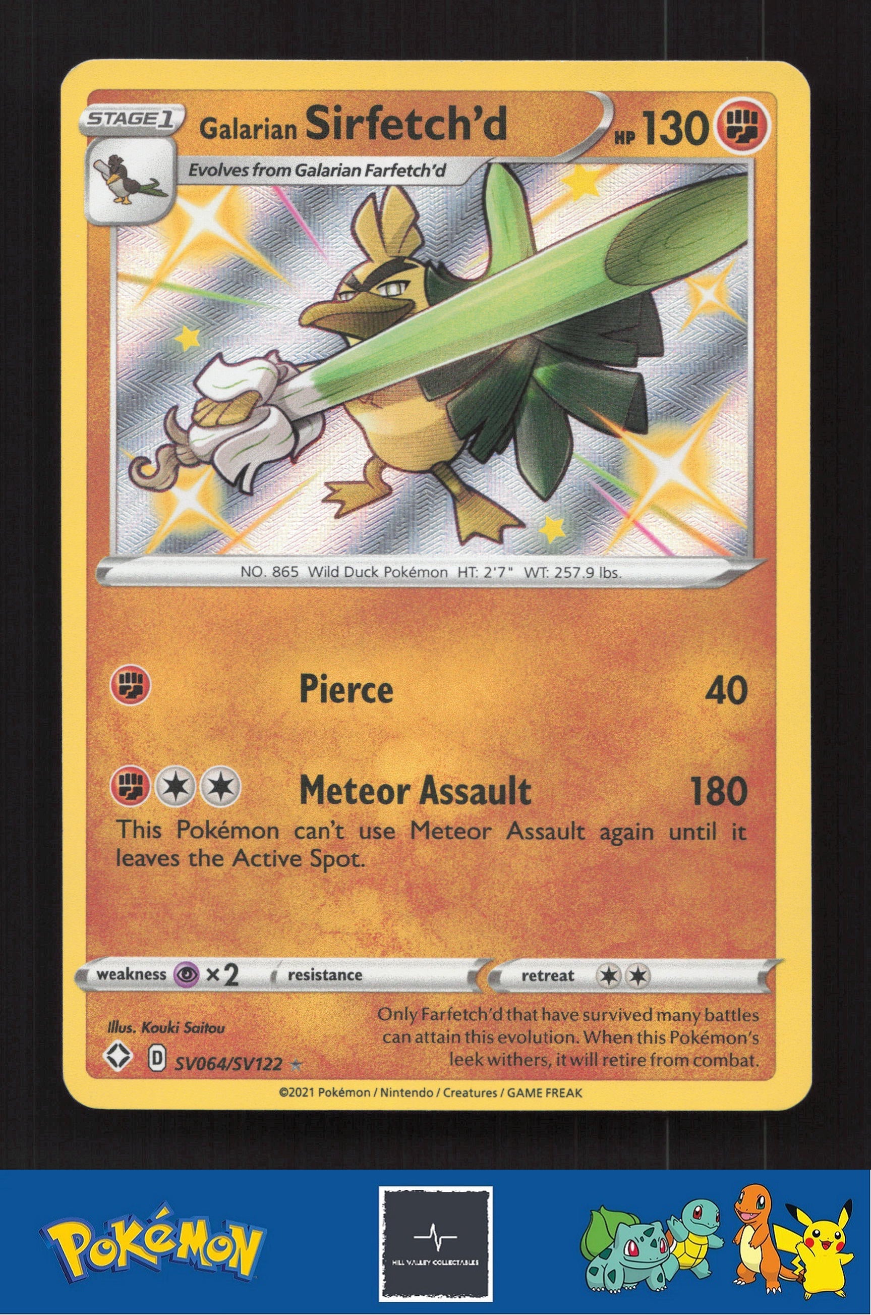 2021 Pokemon SWSH Shining Fates SV064/SV122 Galarian Sirfetch'd