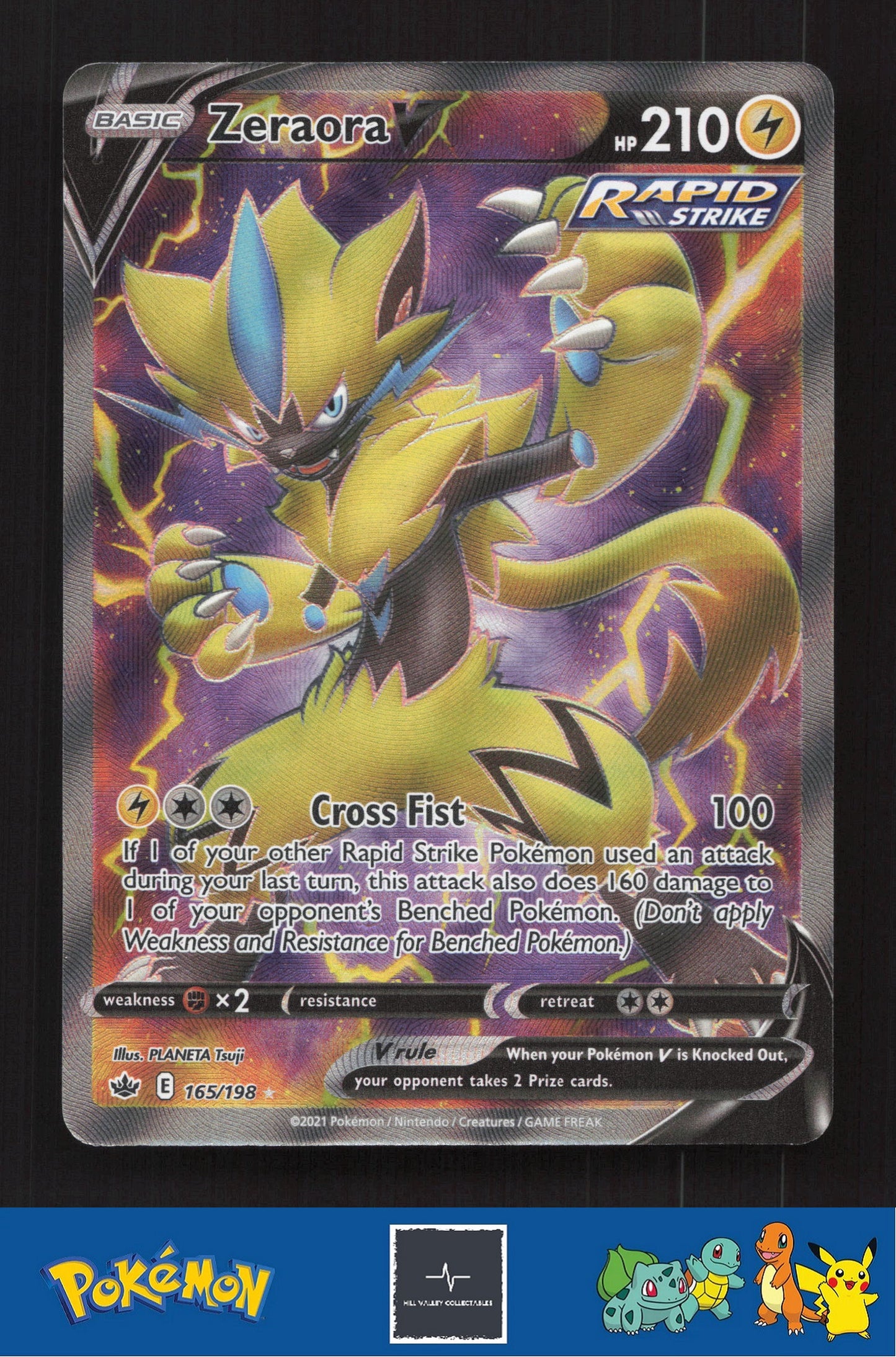 2021 Pokemon SWSH Chilling Reign 165/198 Zeraora V