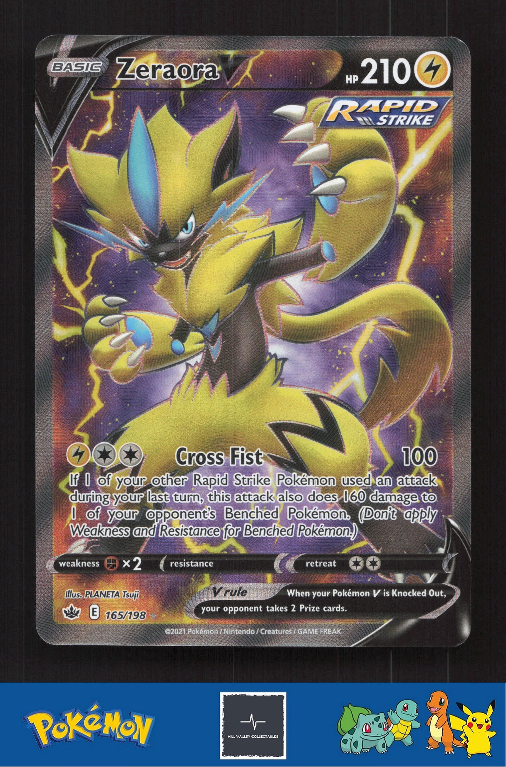 2021 Pokemon SWSH Chilling Reign 165/198 Zeraora V