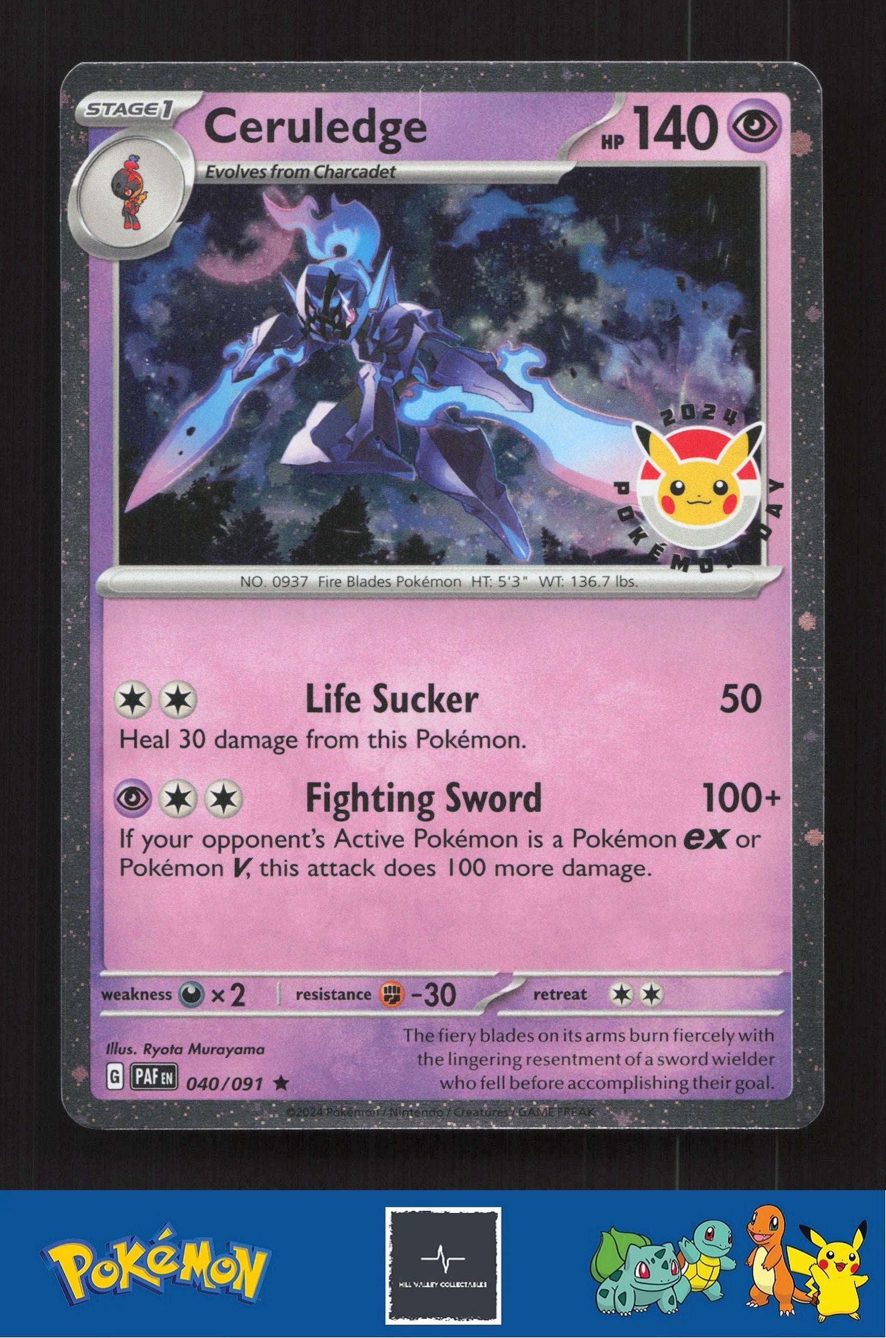 2024 Pokemon SVP Scarlet & Violet Promo 040/091 Ceruledge Pokemon Day