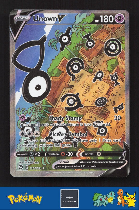 2022 Pokemon SWSH Silver Tempest 177/195 Unown V