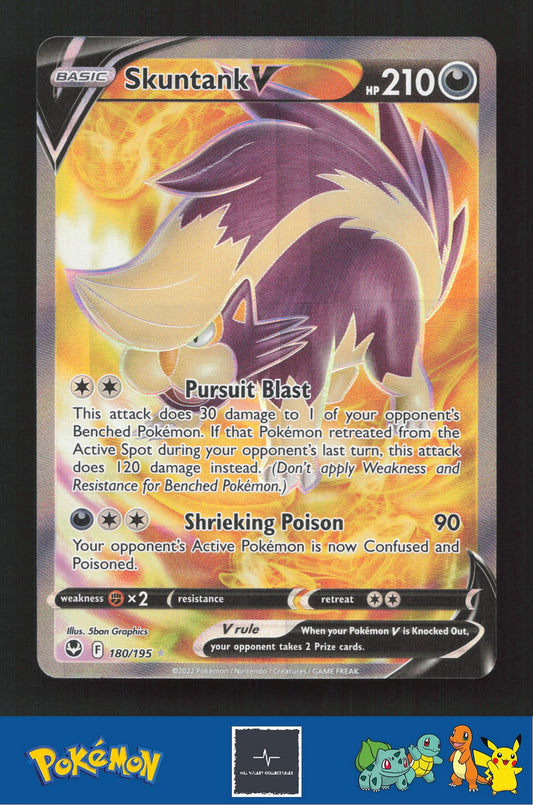 2022 Pokemon SWSH Silver Tempest 180/195 Skuntank V